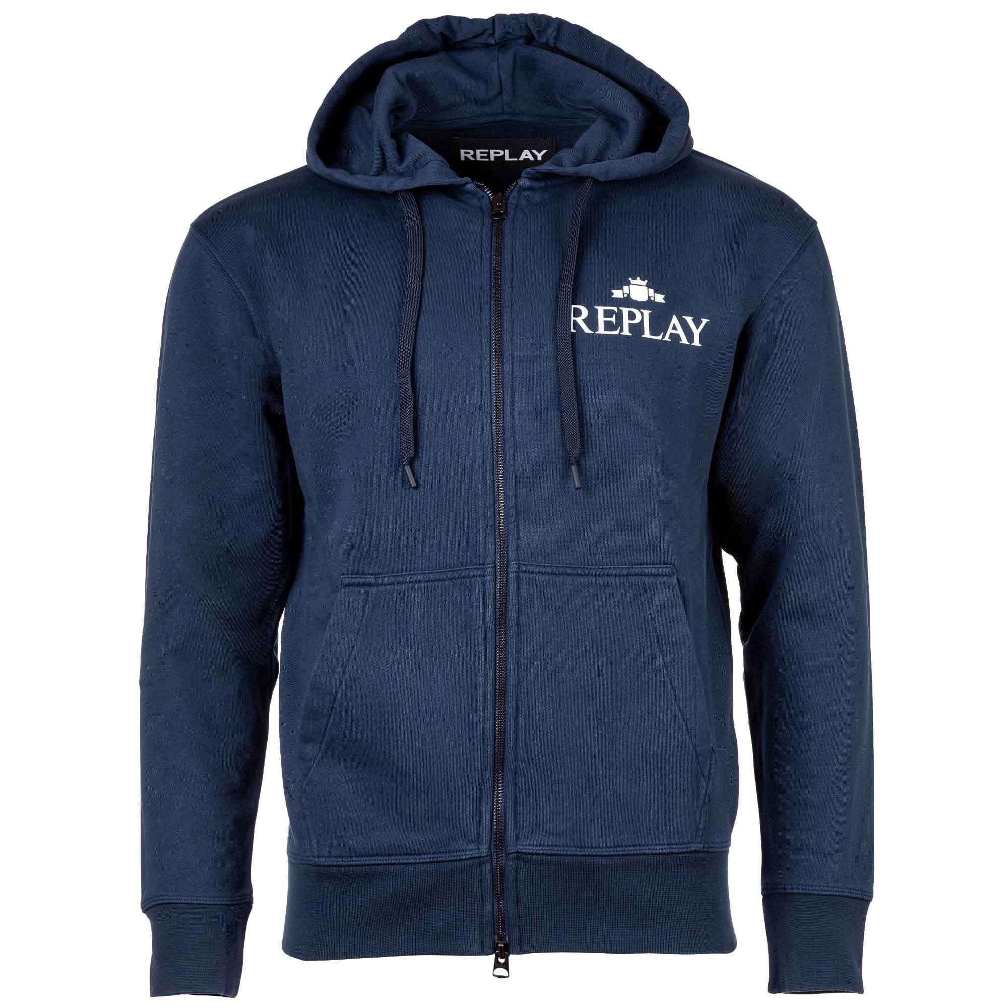 Replay Sweatshirt Herren Sweatjacke - Zip-Jacke, Kapuze, Logo