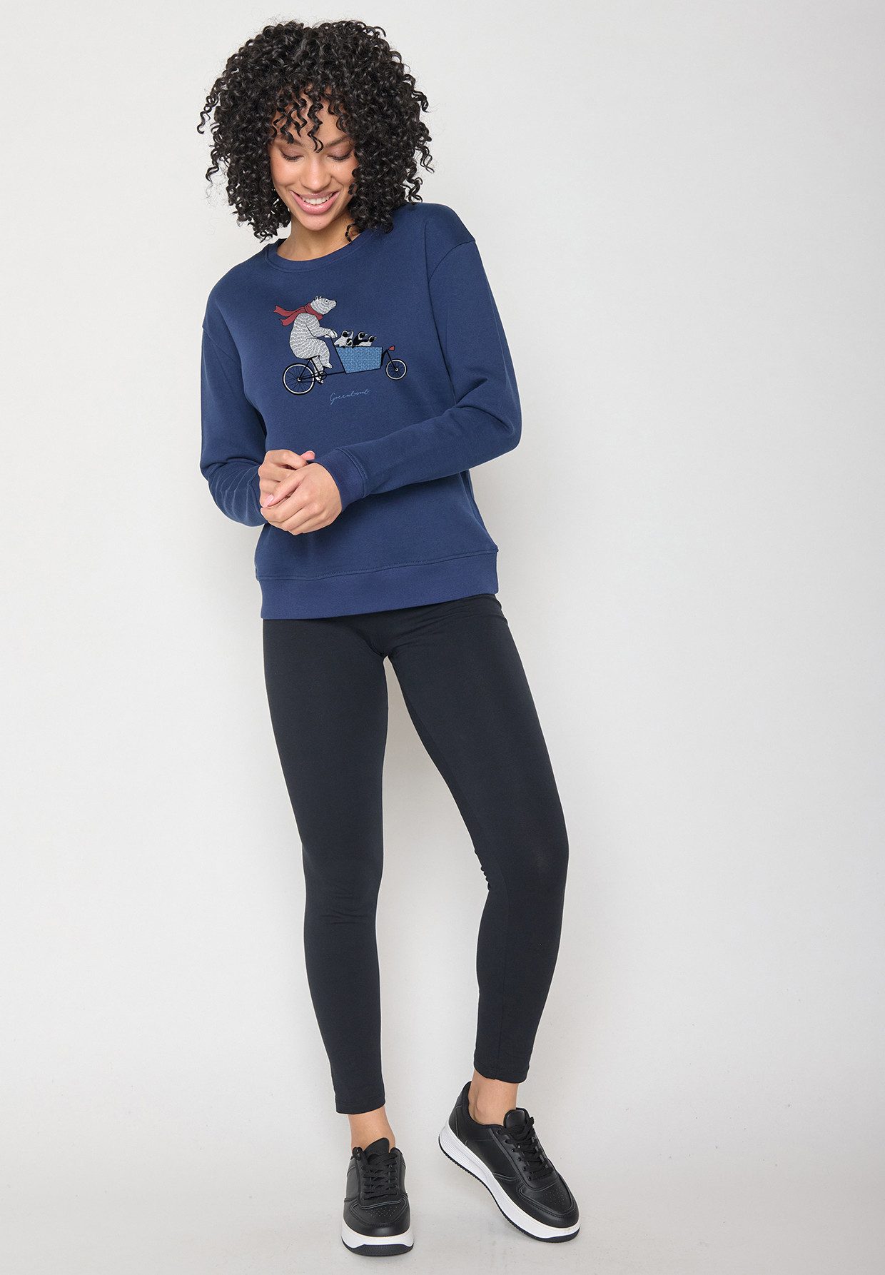 GreenBomb Sweatshirt Canty Bike Cargo Bear Motiv Fahrrad (1) Bio-Baumwolle, GOTS-zertifizierte Herstellung, atmungsaktiv
