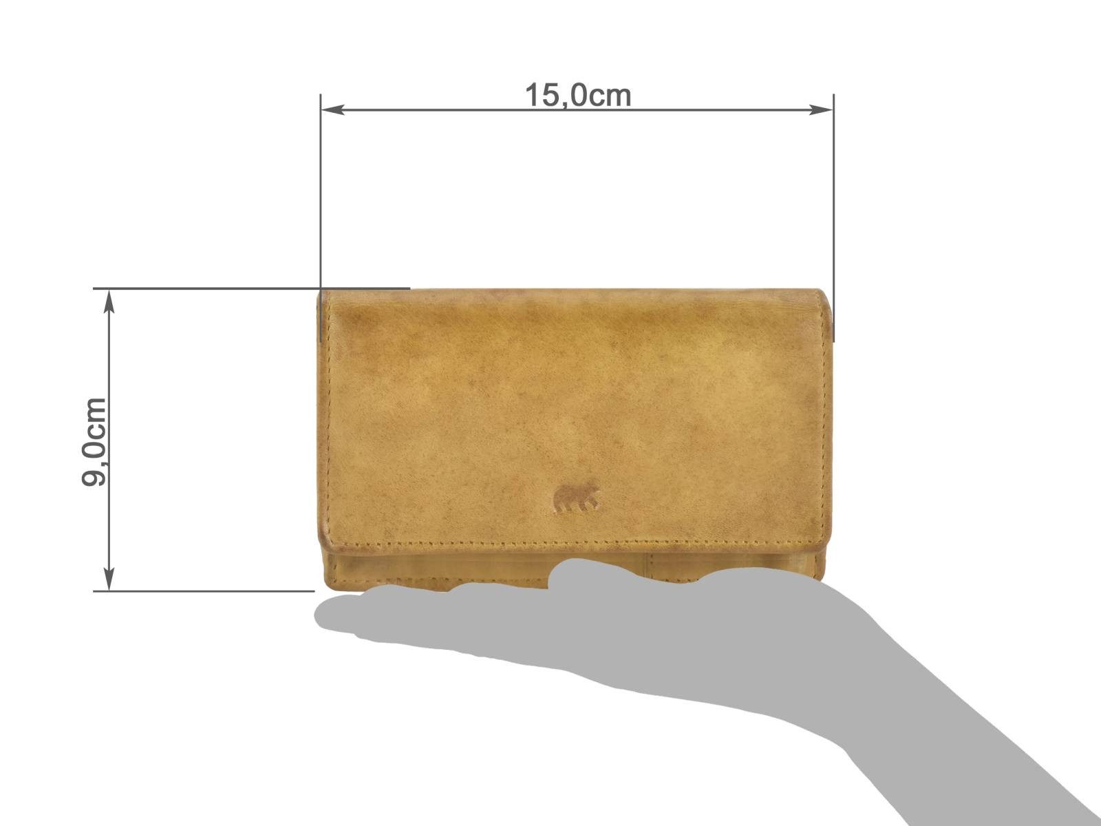 Bear Design Geldbörse "Emma" knautschiges Leder Geldbeutel Damen mit RFID S günstig online kaufen