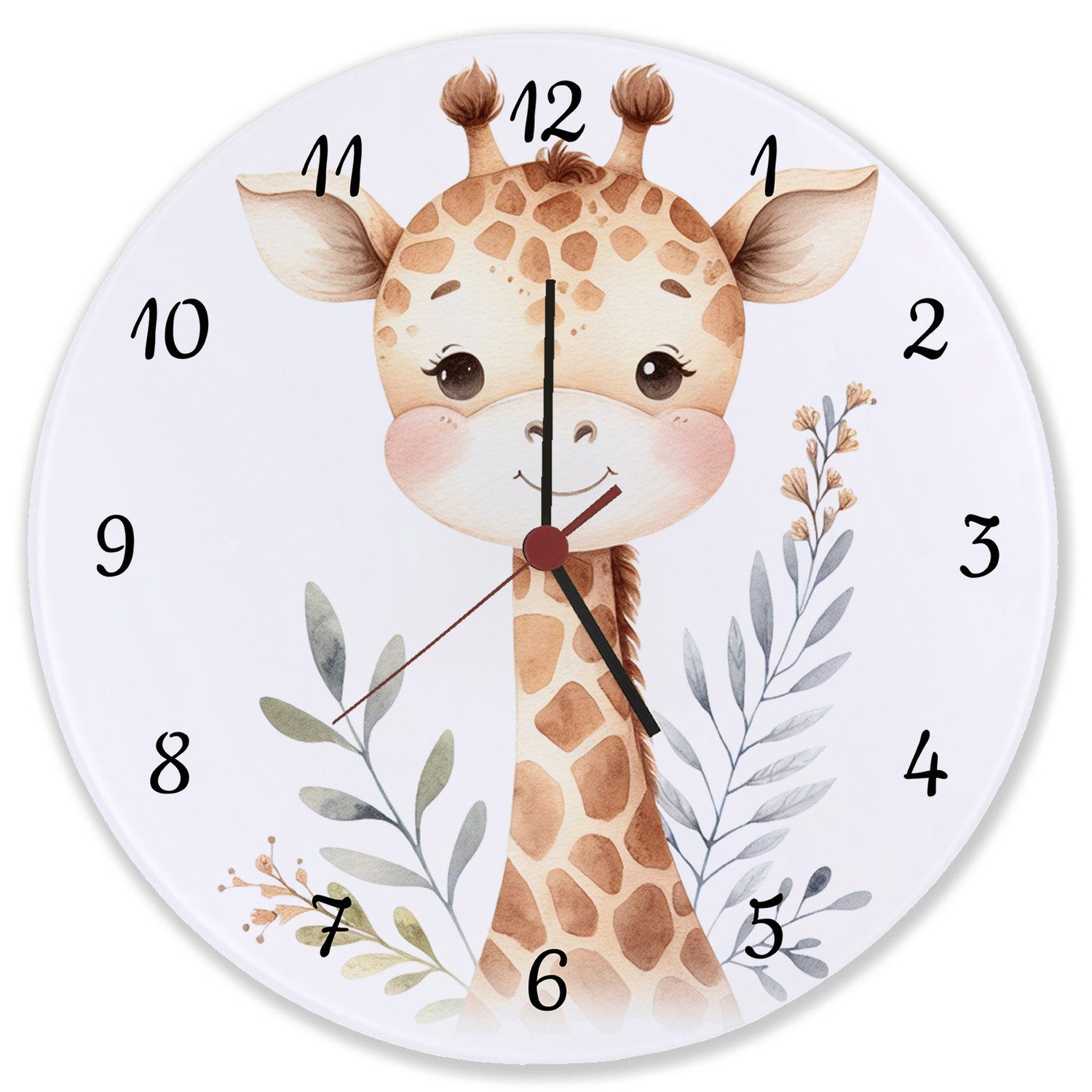 speecheese Wanduhr Giraffe Wanduhr aus Glas günstig online kaufen