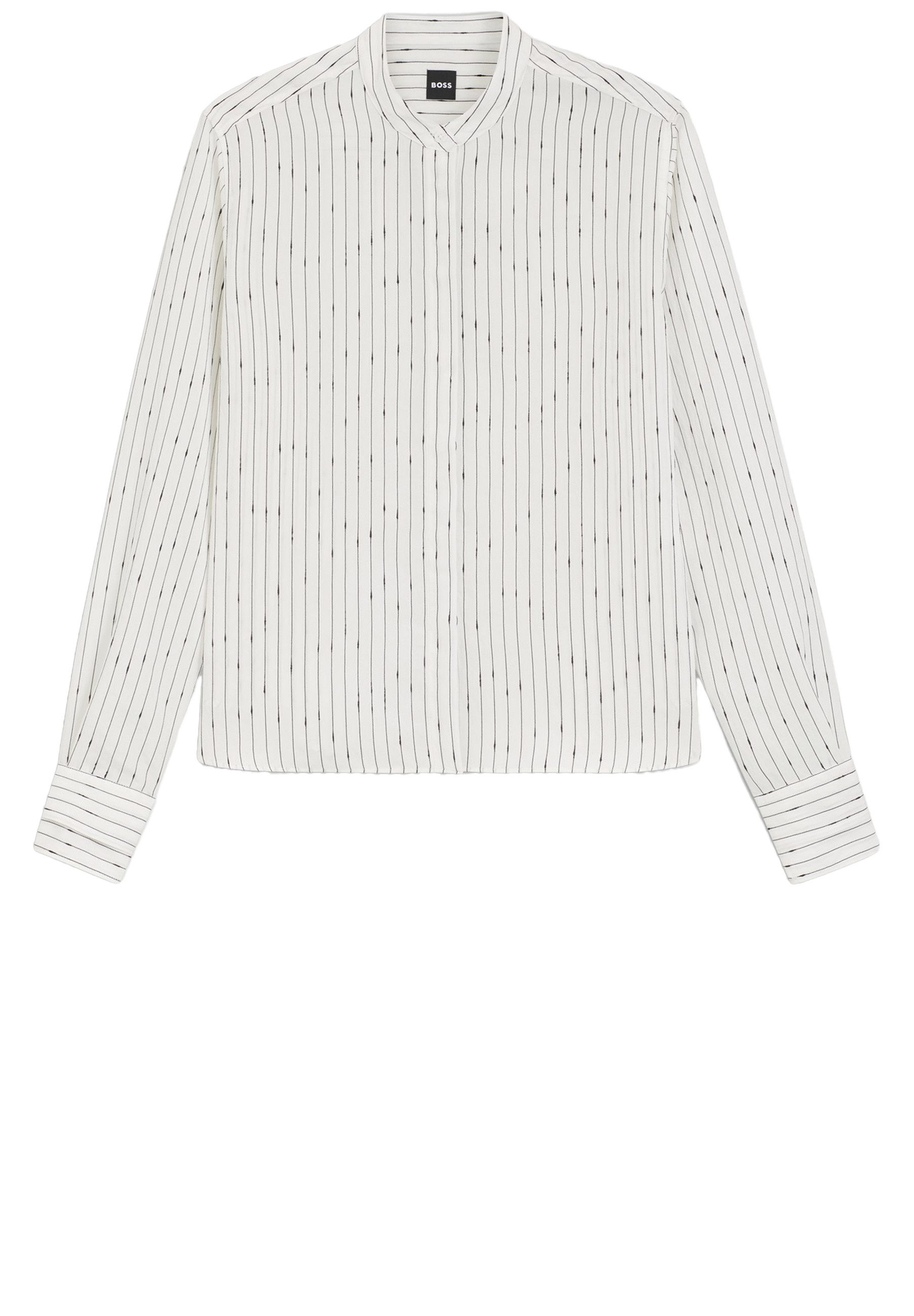 BOSS Blusentop Bertyna Monday mit unregelmäßigen Streifen (1-tlg)