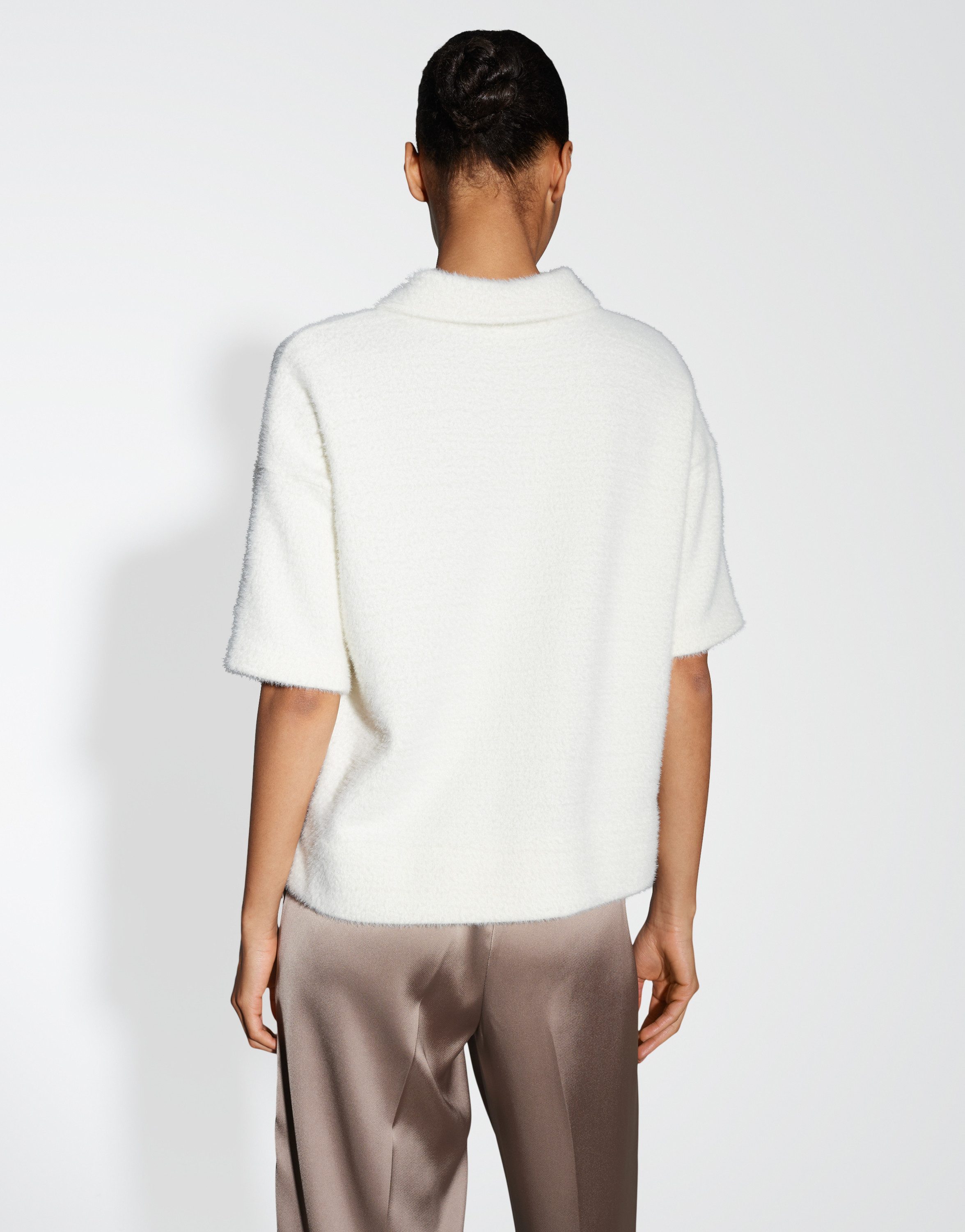 OPUS Sweatshirt GELUDI Loose aus flauschigem Effektgarn