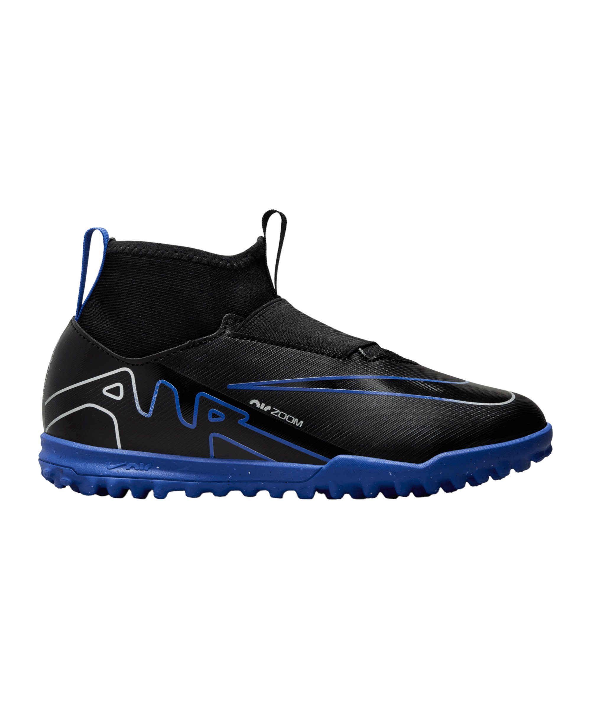 Nike Jr Air Zoom Mercurial Superfly IX Academy TF Shadow Kids Fußballschuh schwarzgraublau