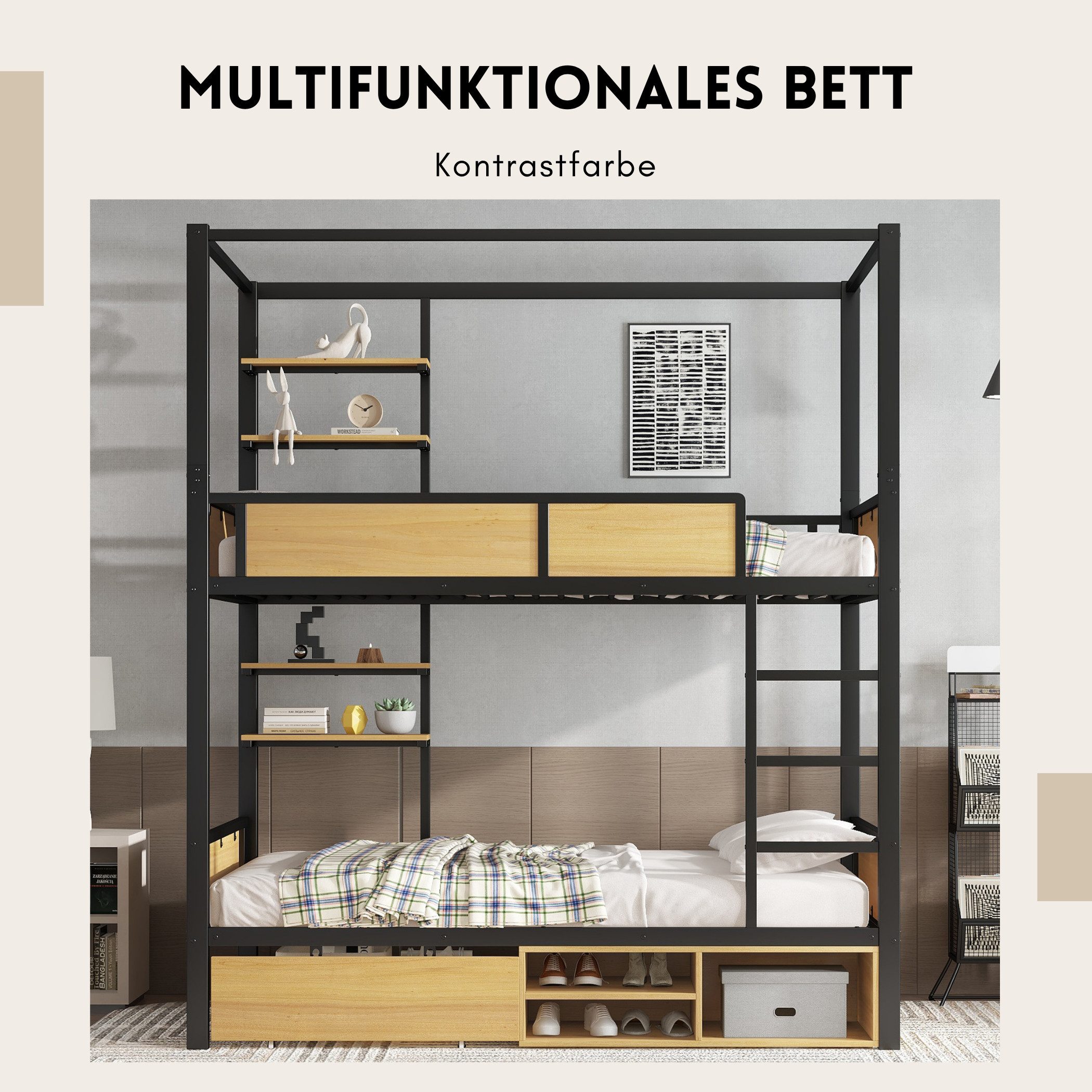 SeedWave Etagenbett Stockbett Eisengestelle Himmelbett mit günstig online kaufen