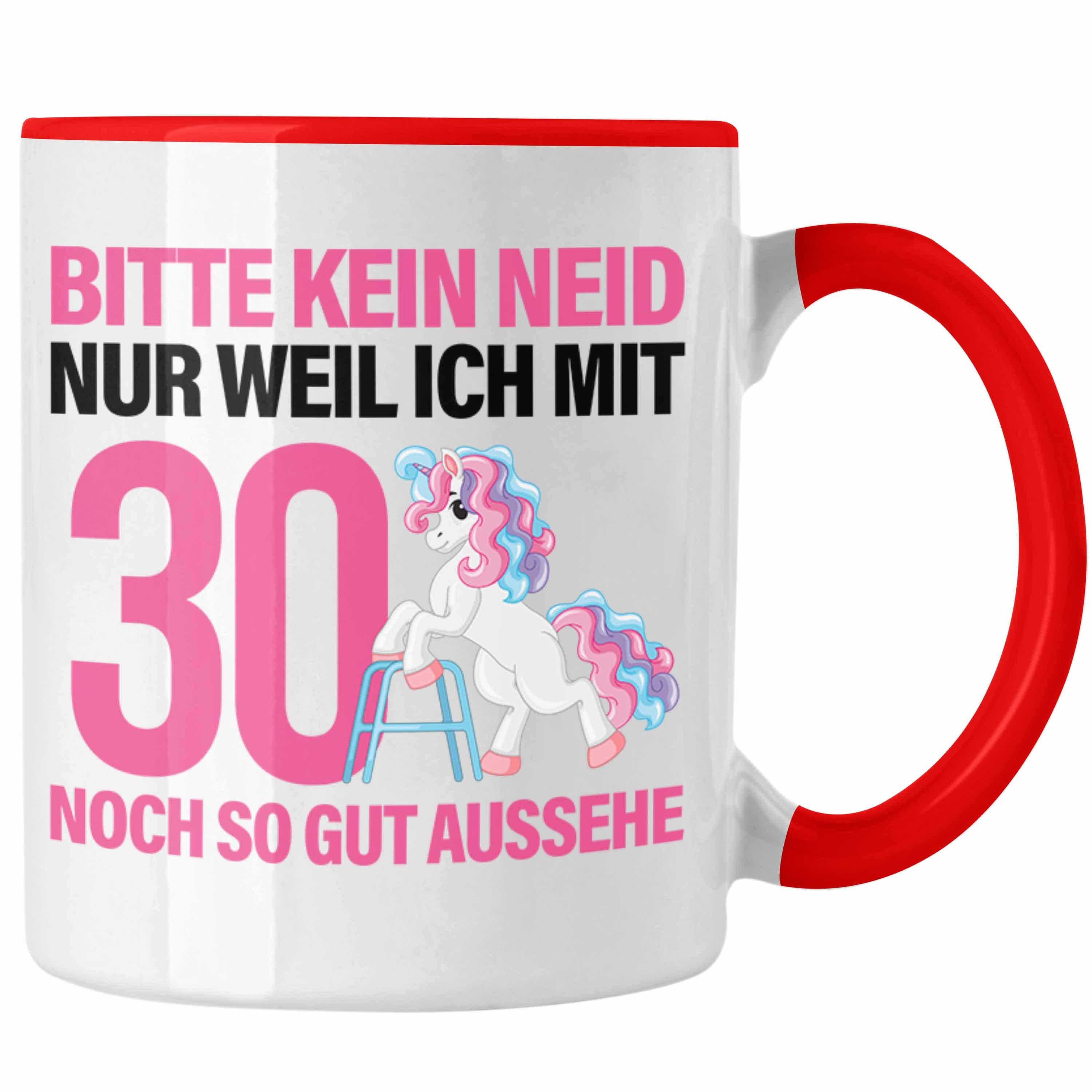 Trendation Tasse Trendation - 18. Geburtstag Tasse Geschenk Mädchen Geschenkidee Lustig Spruch 18 Geschenke Geschenkideen zum 18 Bday 18er Tochter Rot