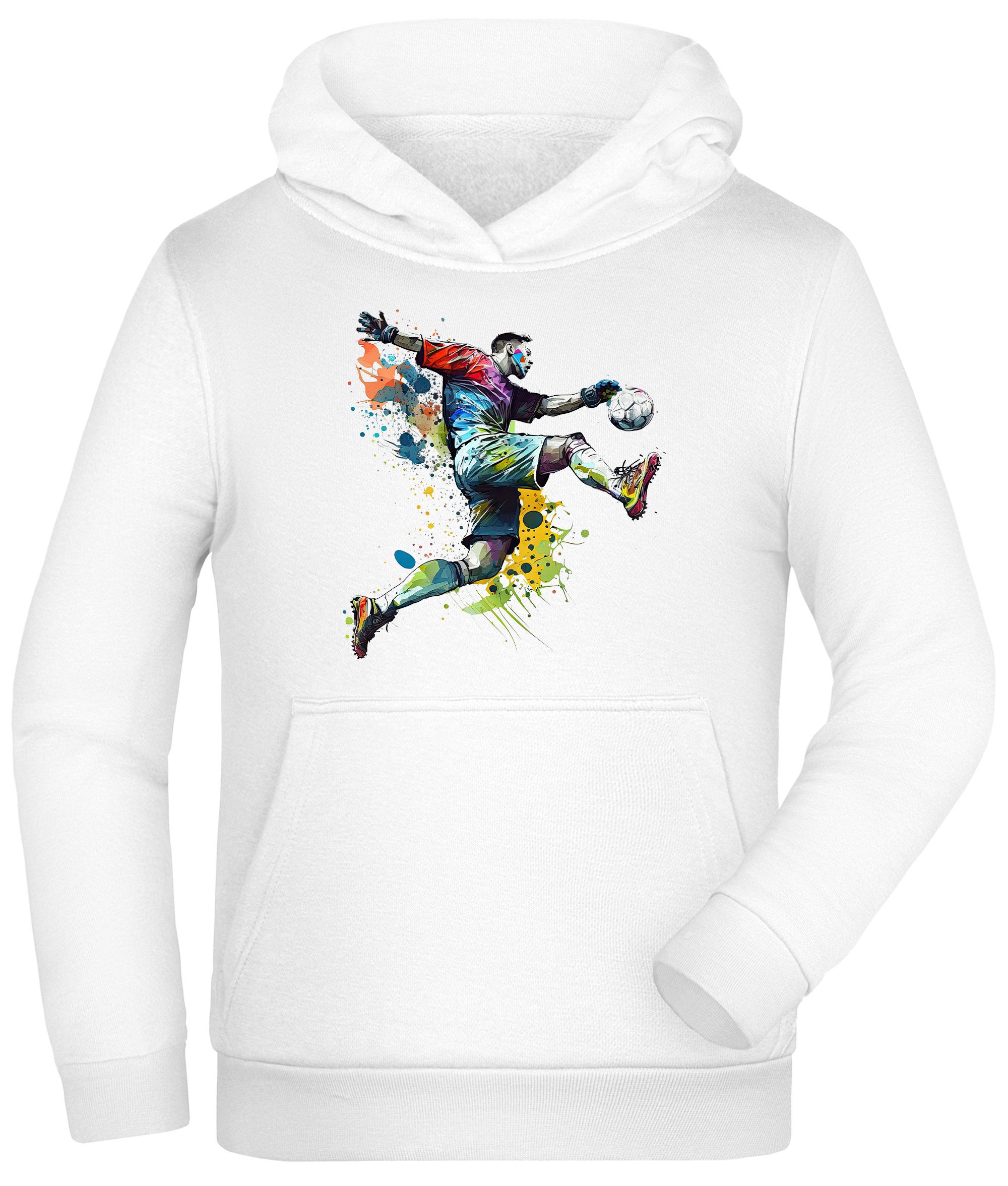 Hoodie Kinder Kapuzen Sweatshirt - Fußball Hoodie Torwart in Ölfarben