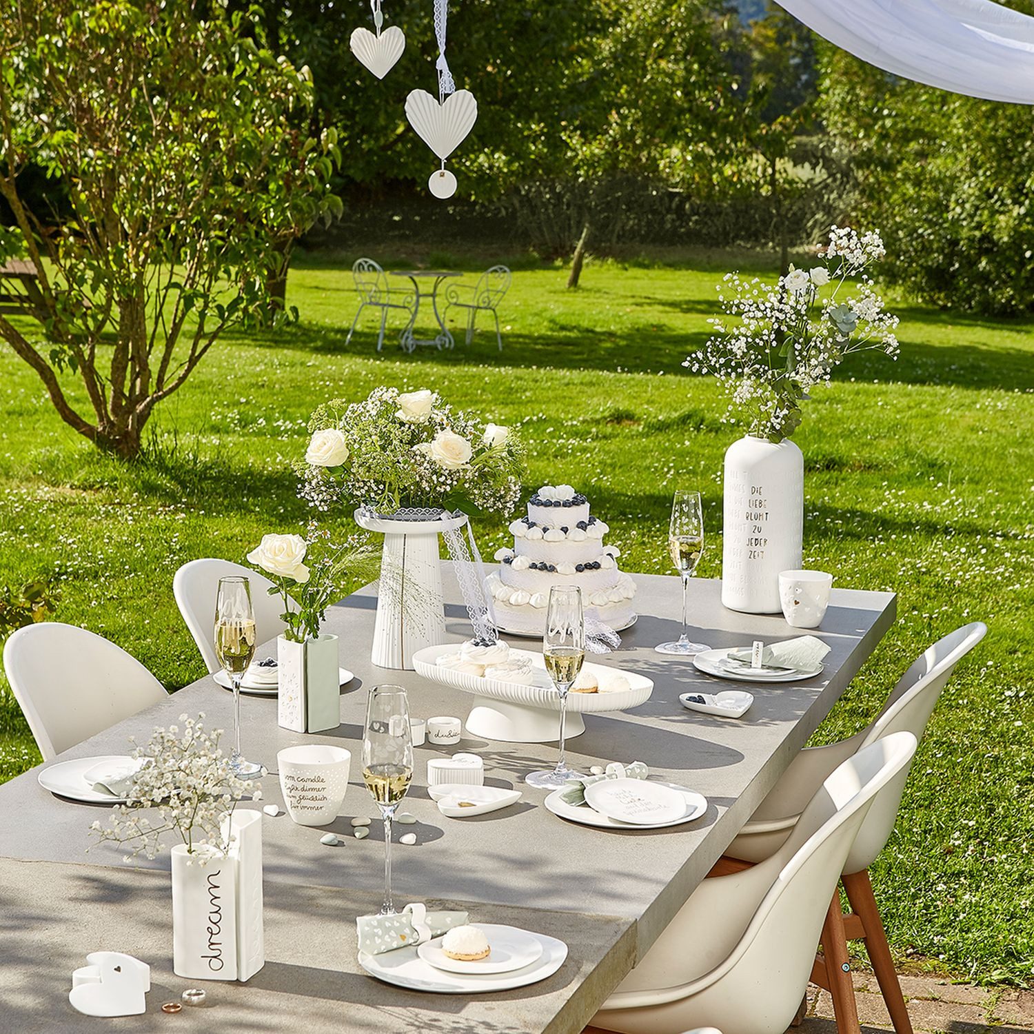 Räder Design Dekovase Set Herzen 2-teilig