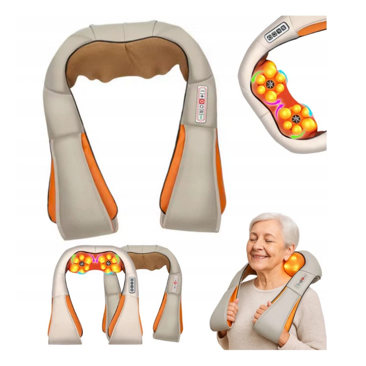 R2 Invest Nacken-Massagegerät Massagegerät mit Wärmefunktion 24 W, 1-tlg. – Bild 2 von 5