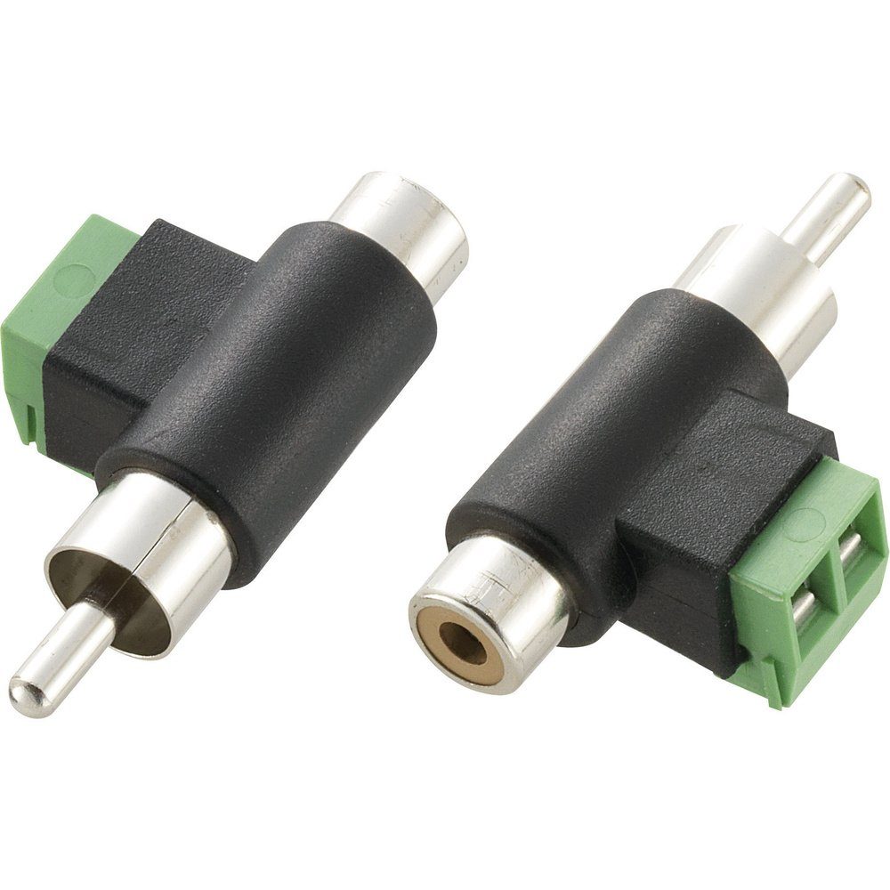 TRU COMPONENTS Cinch-Adapter Cinch-Stecker - Cinch-Buchse, Schrauben Audio- & Video-Adapter