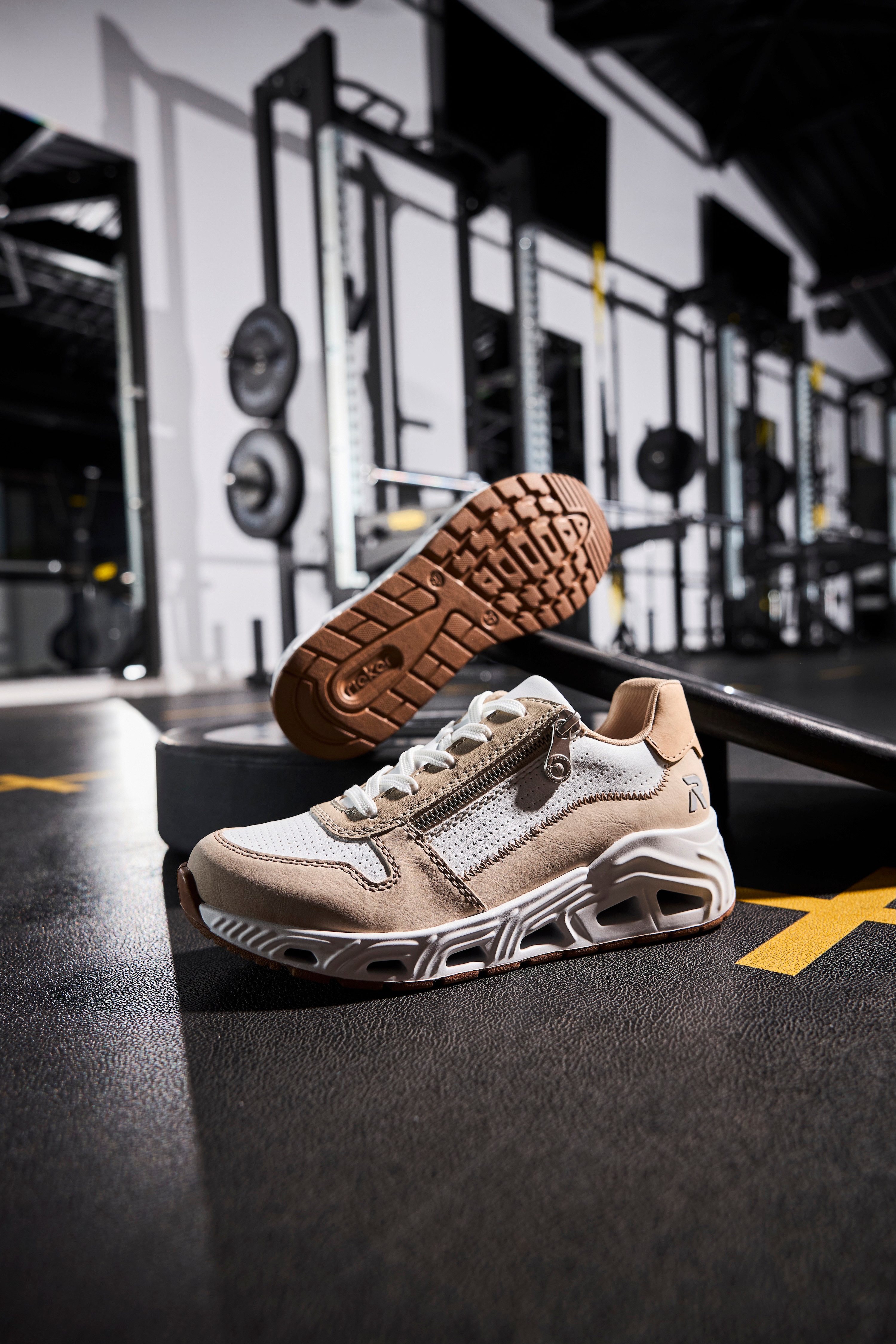 Rieker Sport Keilsneaker Schnürschuh, Halbschuh, Freizeitsneaker mit Reißverschluss