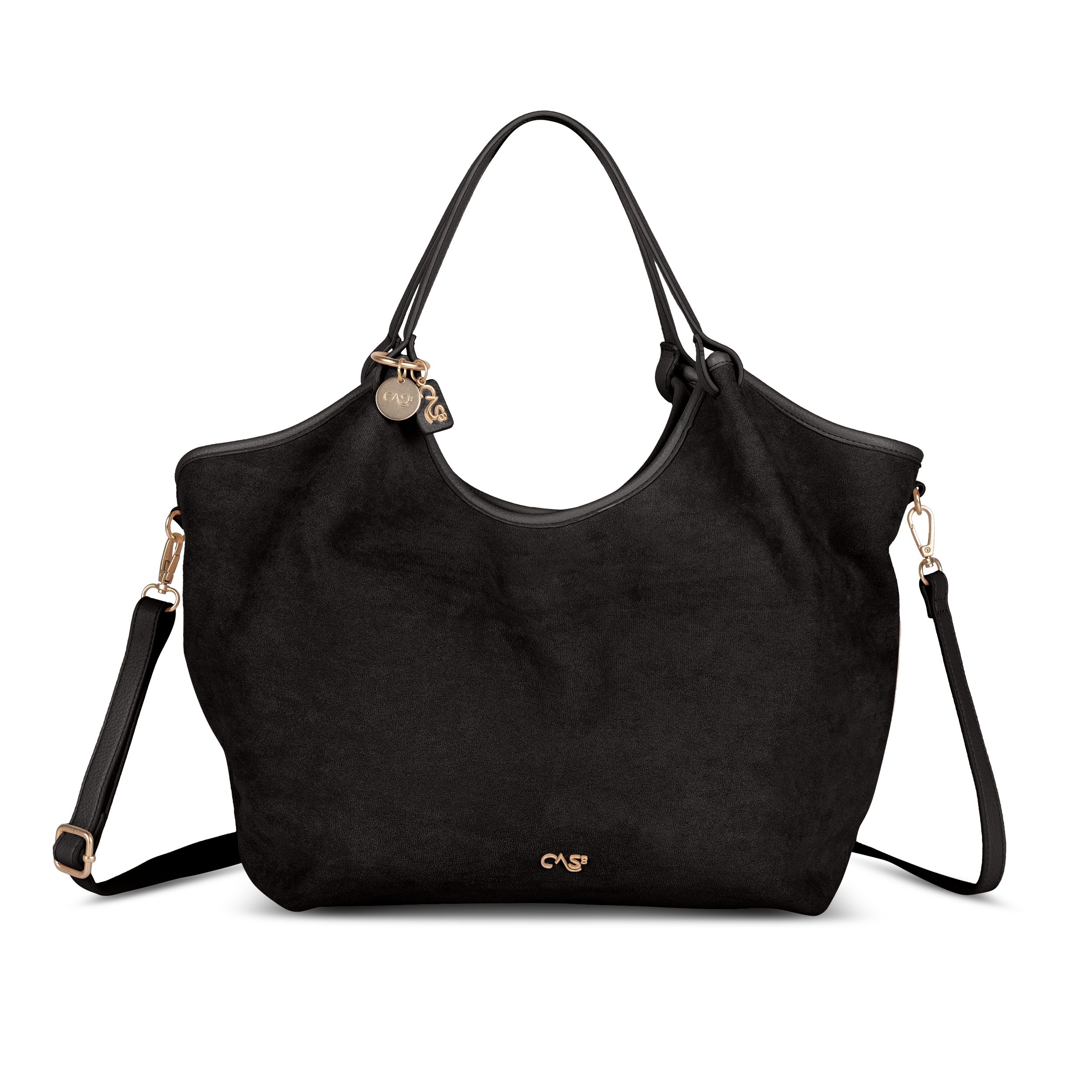 Cas8 Shopper Rike 35487 veganer, funktionaler Shopper mit Wildleder-Optik