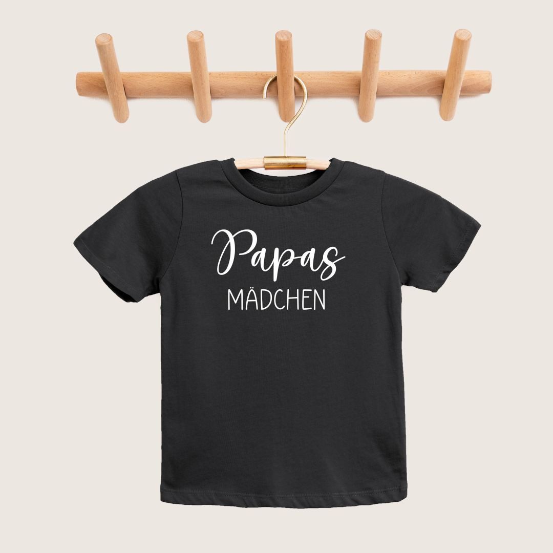 Lounis Print-Shirt Papas Mädchen - Kinder T-Shirt - Shirt mit Spruch - Kindermode Baumwolle