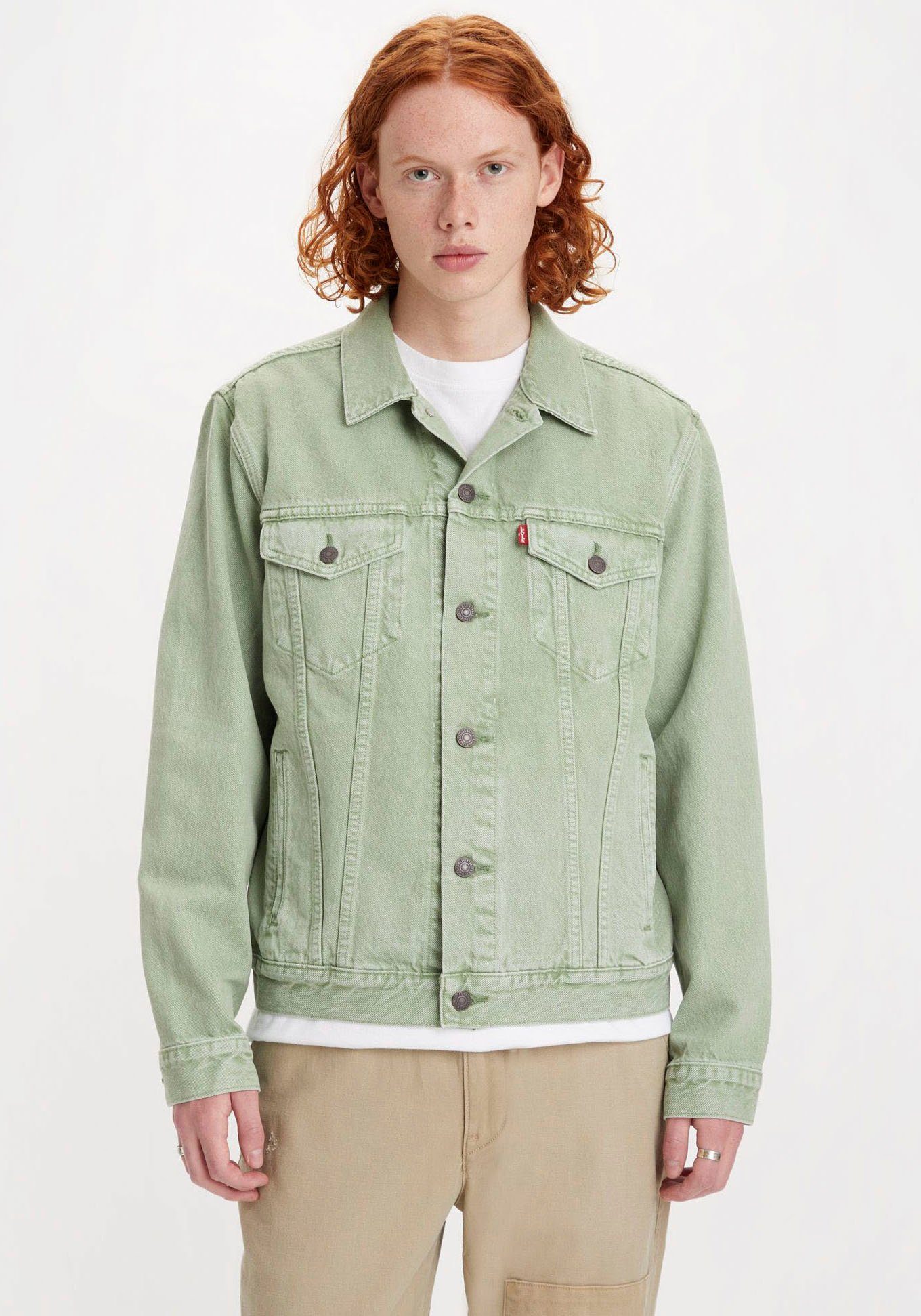 Levi's® Jeansjacke VINTAGE FIT TRUCKER JKT mit Brusttaschen green garment dye