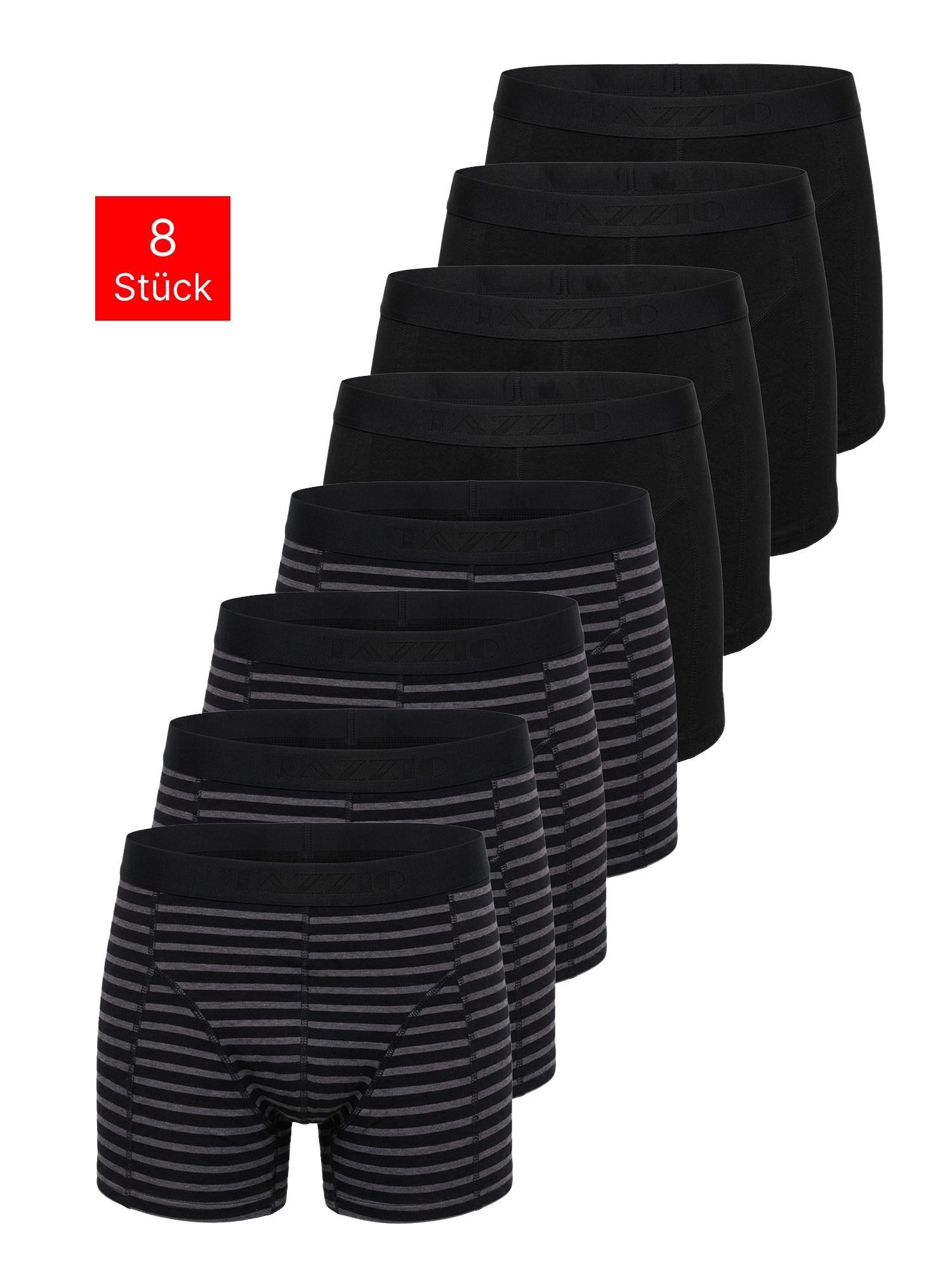Tazzio Boxershorts 8er SET (Packung, 8-St., 8er-Pack) Unterwäsche Unterhosen Männer Retroshorts