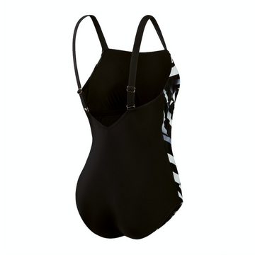 Speedo Badeanzug Formender bedruckter asymmetrischer Schwimmanzug für Damen