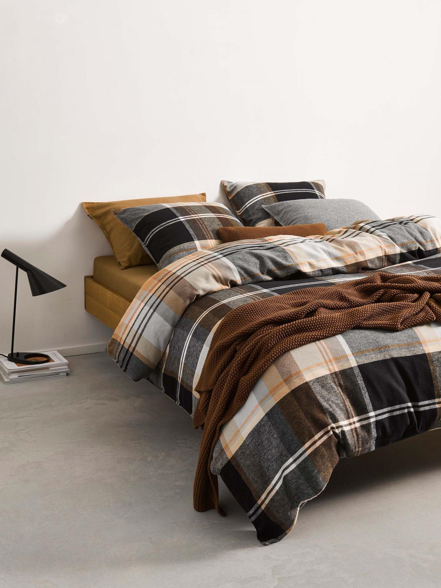 Marc O'Polo Bettwäsche Vardis, Flanell, 2 teilig, mit karo muster