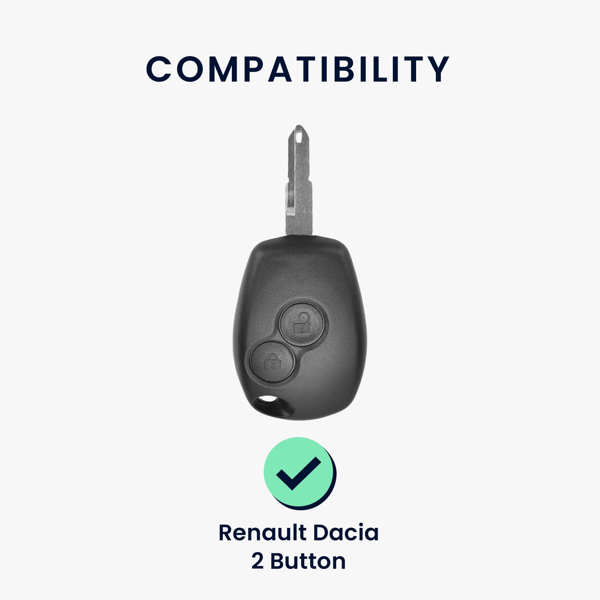 kwmobile Schlüsseltasche Case Schlüsselhülle Dacia, Hülle Silikon Cover Renault Rot Schlüssel für Autoschlüssel