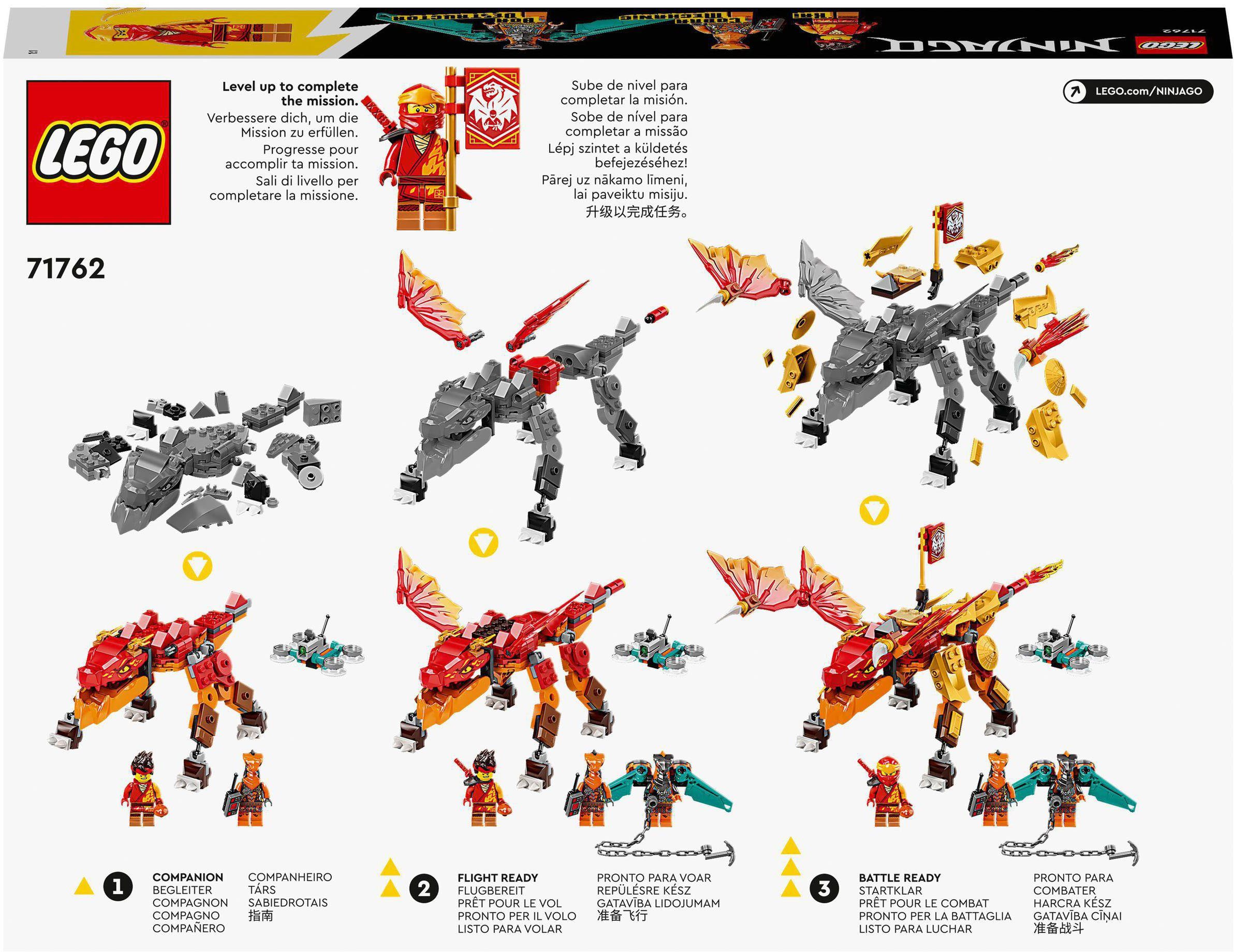 EVO LEGO® LEGO® (204 Feuerdrache (71762), NINJAGO®, Kais Konstruktionsspielsteine St)