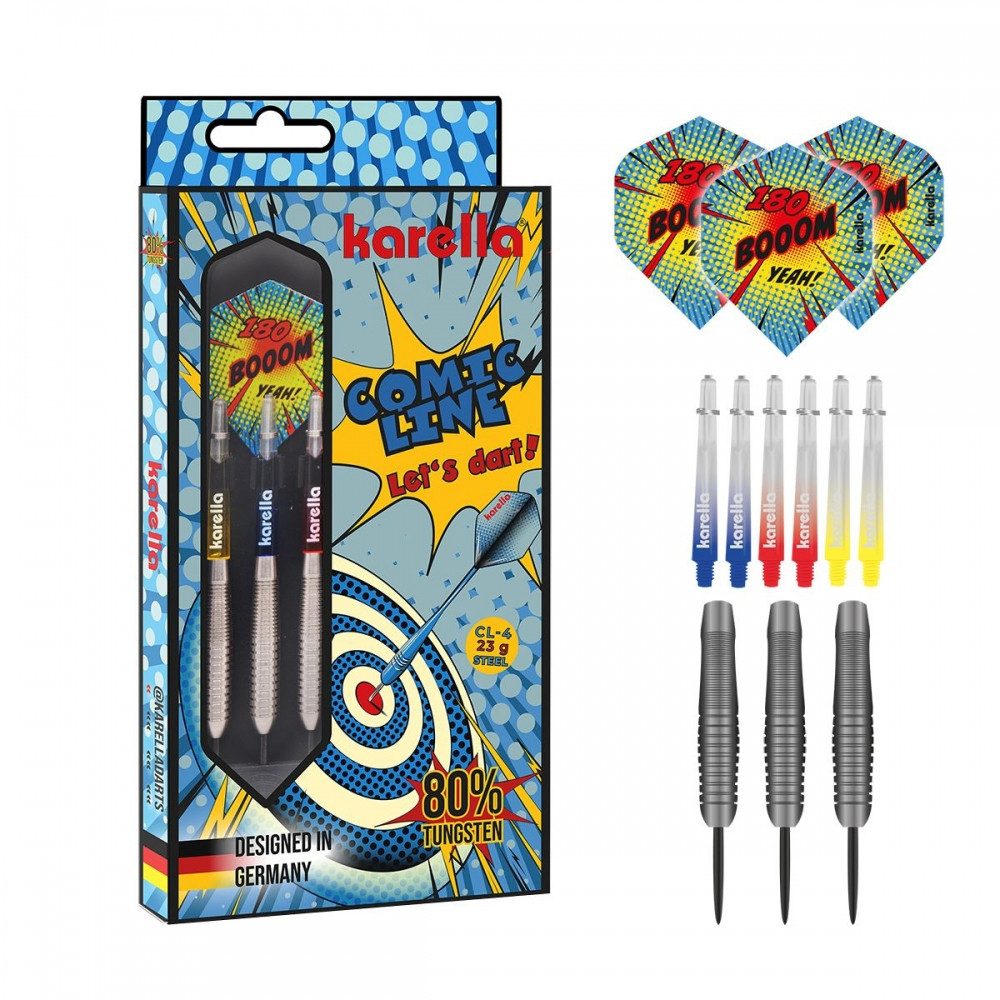 Karella Dartpfeil Karella Comic Line CL-4 Steeldart - 23 g Tungsten