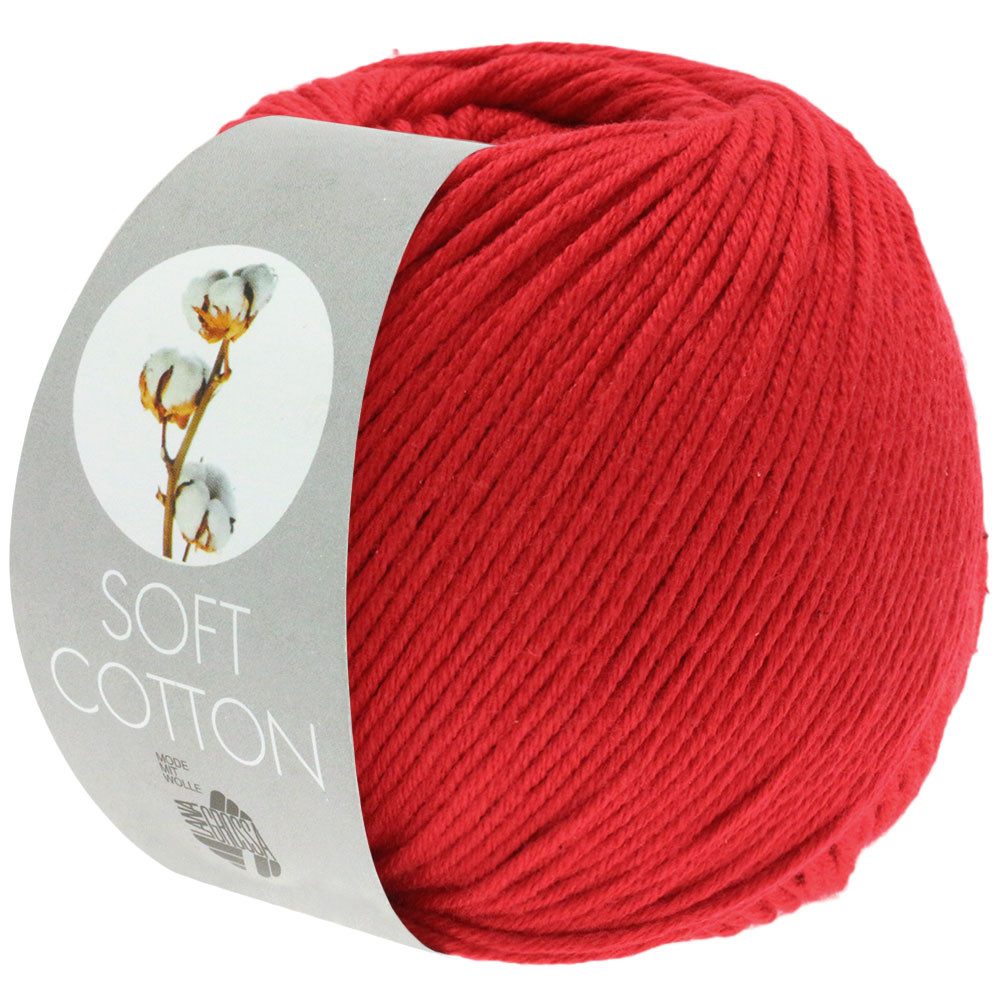 LANA GROSSA SOFT COTTON Häkelwolle, 140 m (weiches, vielseitiges Garn für höchsten Tragekomfort), 50 g