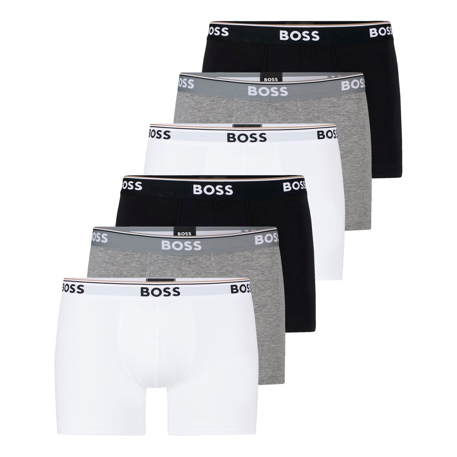 BOSS Boxer Cotton Stretch (6-St) mit umlaufend eingewebtem Markenschriftzug günstig online kaufen