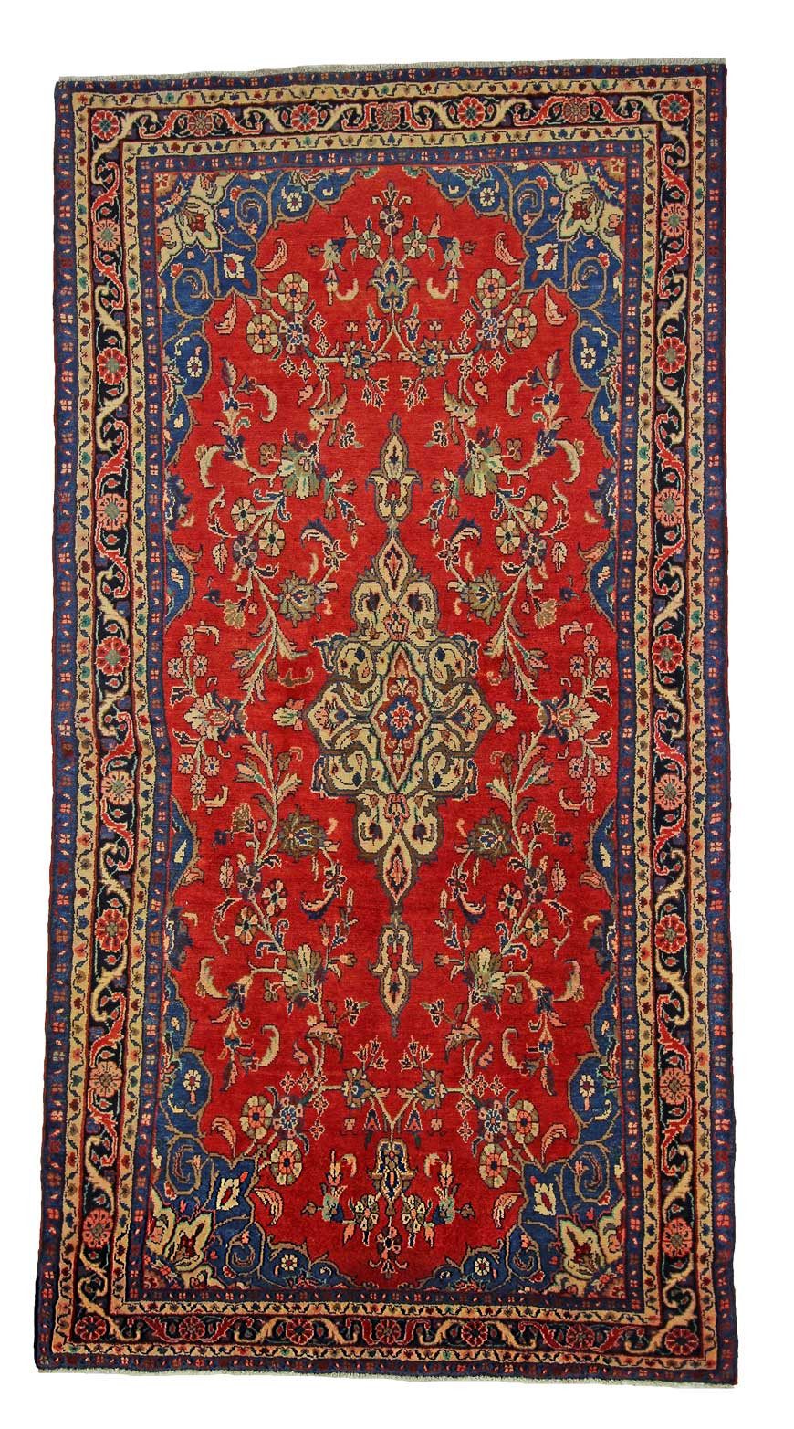 Orientteppich Perserteppich Hamadan 258 x 134 cm