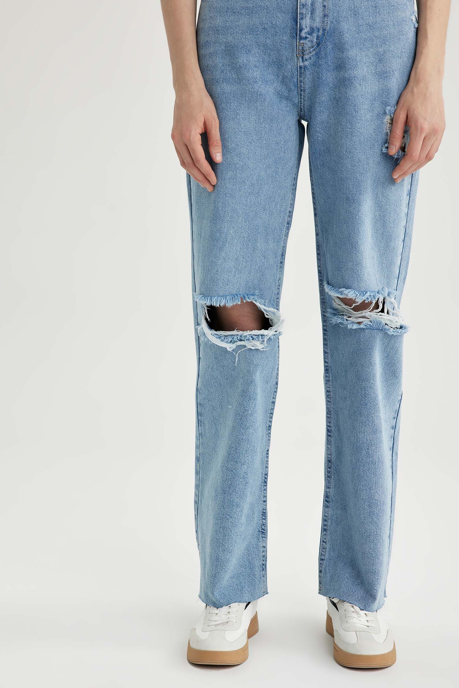 Jeans Damen Weite LEG WIDE 90'S Weite DeFacto Jeans