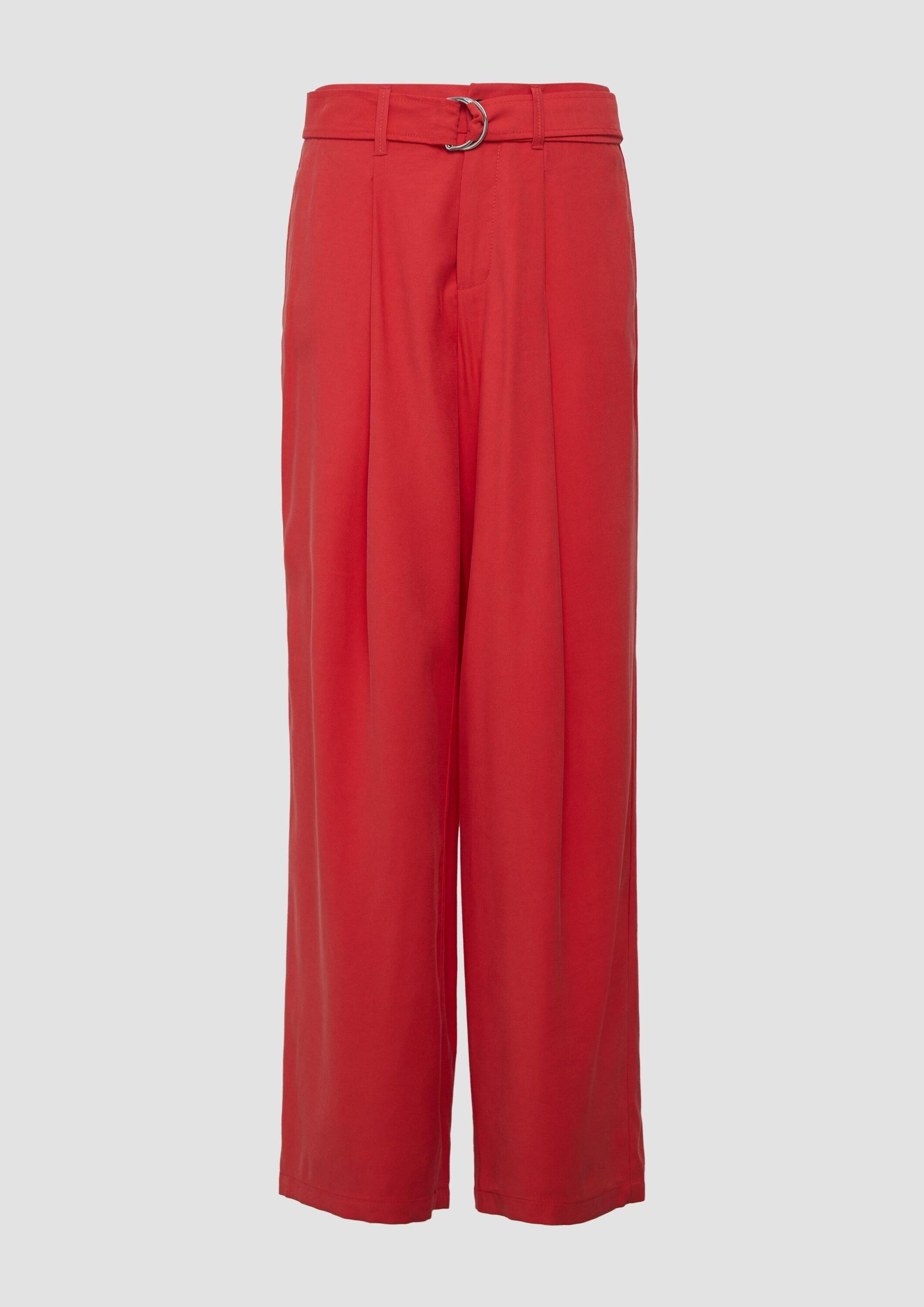 s.Oliver Chinos Hose Wide-Leg-Hose aus Viskosemix mit Stoffgürtel