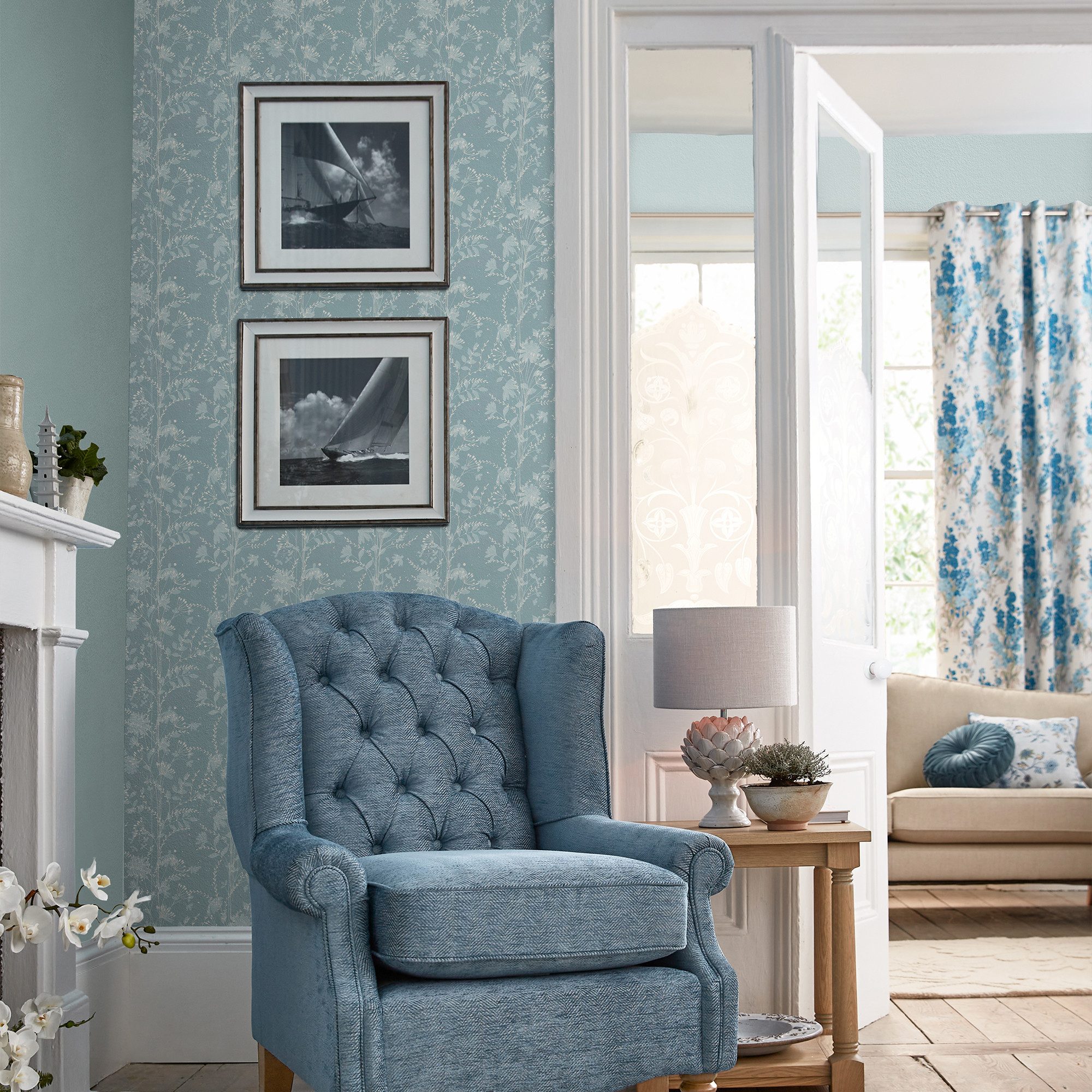 LAURA ASHLEY Vliestapete Fennelton, glatt, geblümt, günstig online kaufen