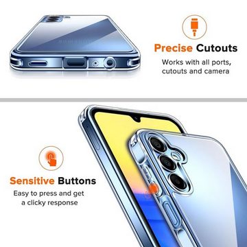 SmartUP Smartphone-Hülle Hülle + 2X Schutzglas für Samsung Galaxy A15 5G Panzerfolie Case 9H, Rundumschutz, Displayschutz
