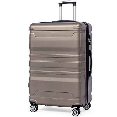 Sweiko Hartschalen-Trolley Hartschalen Handgepäck XL 47 x 31 x 75 cm, 4 Rollen, Koffer Reisekoffer mit TSA-Schloss und Zwillingsrollen