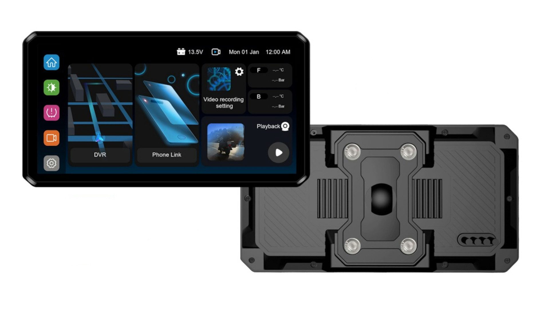 FC-Moto M2 Pro Motorrad Multimediasystem Motorrad-Navigationsgerät (Wasserdicht wasserdichte)