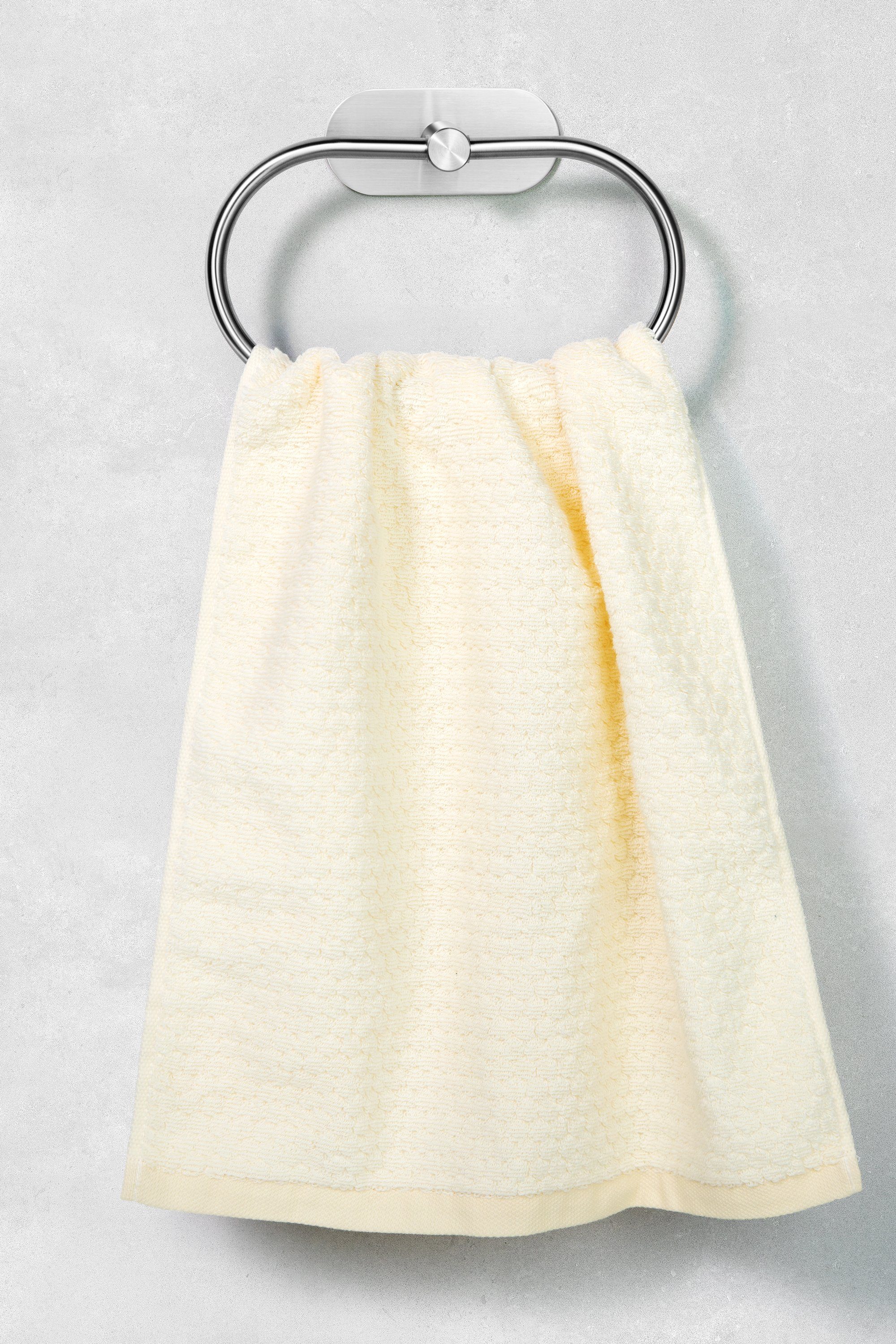 Ambrosya Handtuchring Selbstklebender Handtuchhalter aus Edelstahl Halter Handtuchhaken, Einfache Montage – Bild 5 von 5