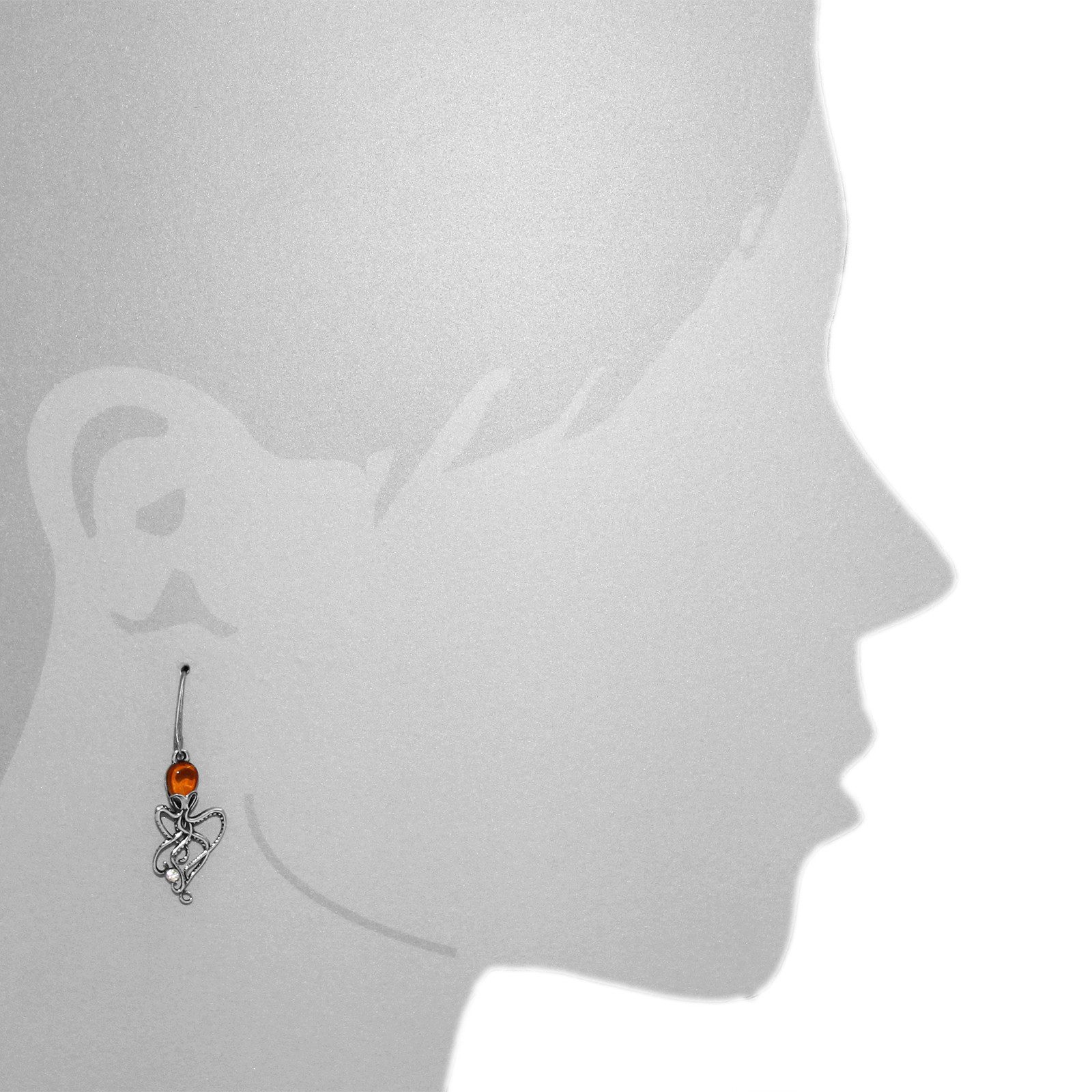 OSTSEE-SCHMUCK Paar Ohrhänger Ostsee-Schmuck Ohrhänger Tintenfisch Ohrhänge günstig online kaufen