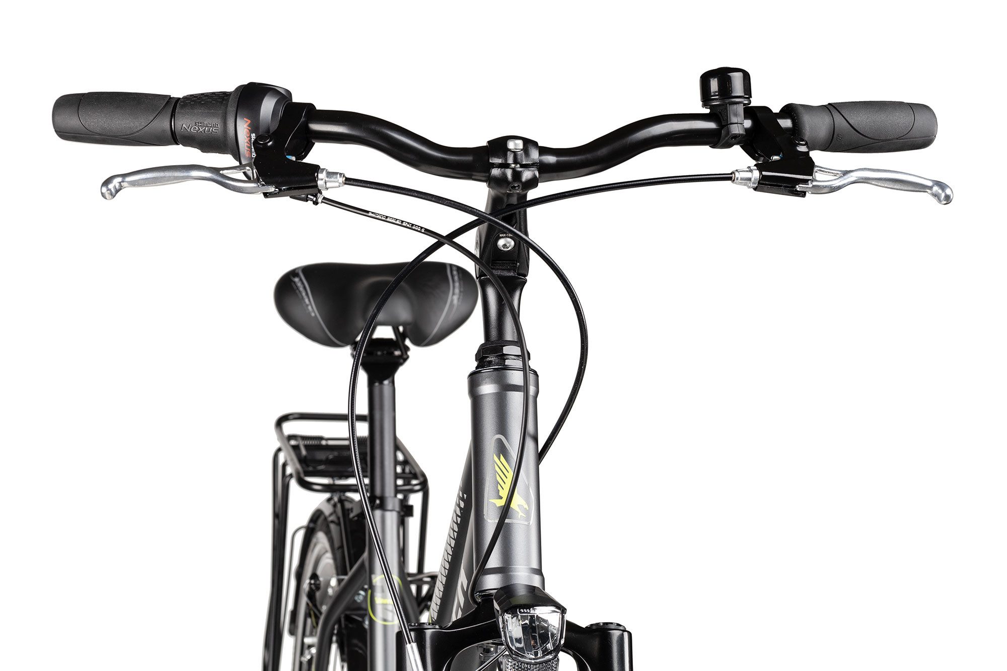 Adler Cityrad Adler Verona NEXUS Trapez, 7 Gang Shimano Nexus 7 Rücktritt Schaltwerk, Nabenschaltung Rücktritt, Rücktrittbremse schwarz/grau – Bild 4 von 5