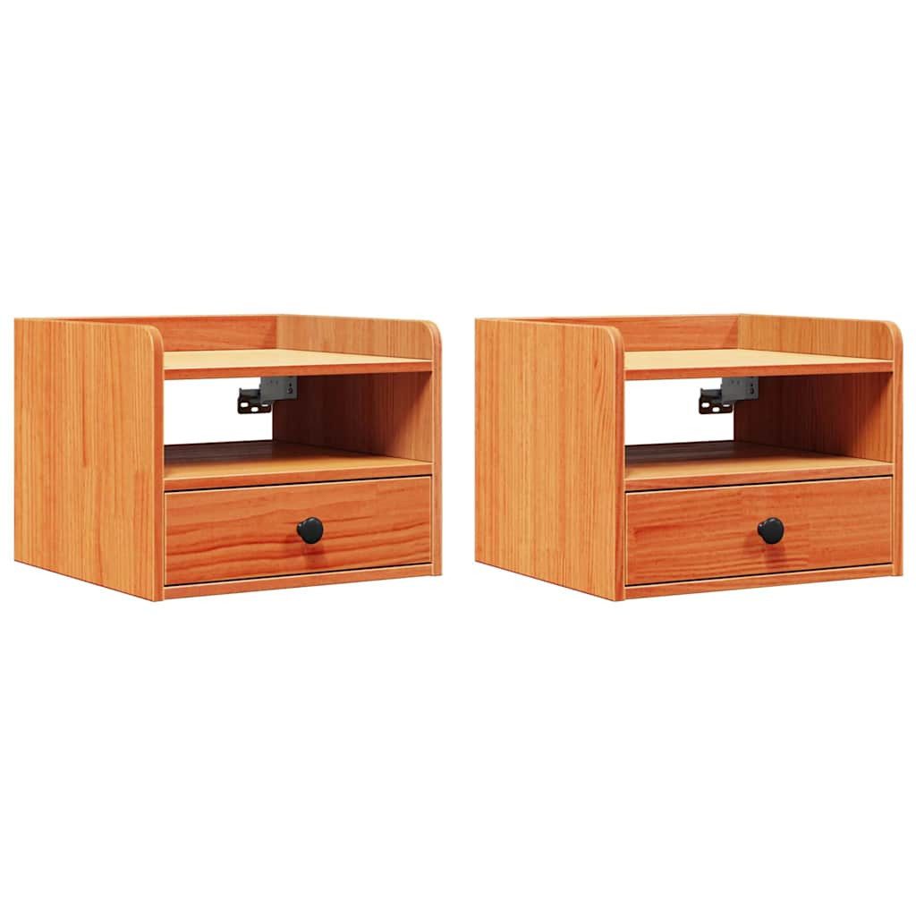 vidaXL Nachttisch Nachttisch 2 pcs Wachsbraun günstig online kaufen