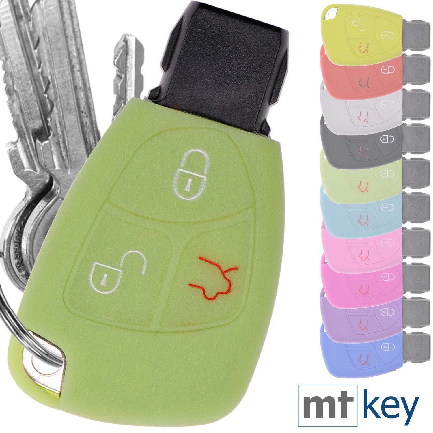 mt-key Schlüsseltasche Autoschlüssel Softcase Silikon Schutzhülle günstig online kaufen