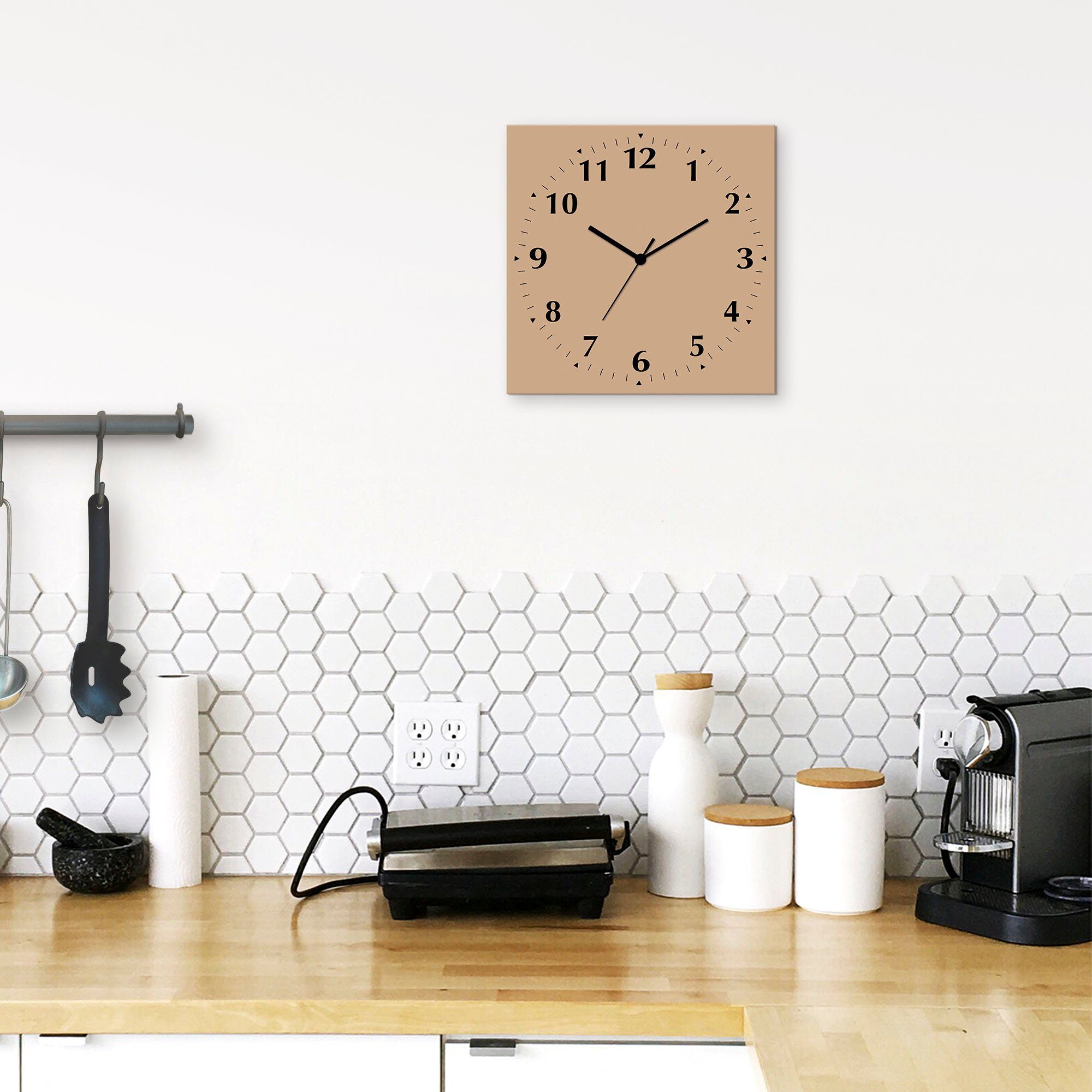 Artland Wanduhr Uni Trendfarben (wahlweise mit Quarz- oder Funkuhrwerk, lau günstig online kaufen