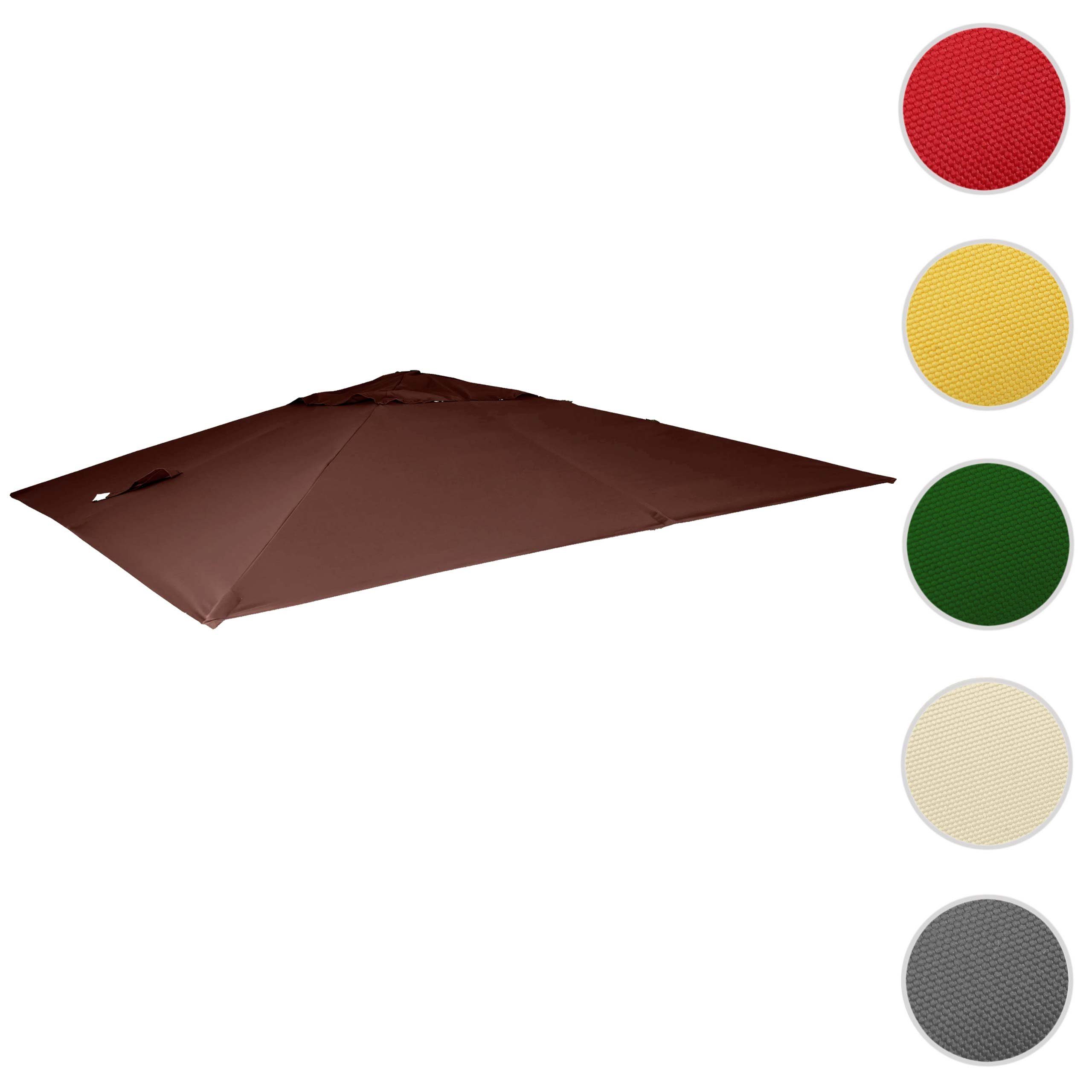 MCW Ampelschirmbespannung MCW-A96, 295x295 cm, Ø 424 cm, Mit Luftzirkulationshaube zur besseren Wärmeregulierung