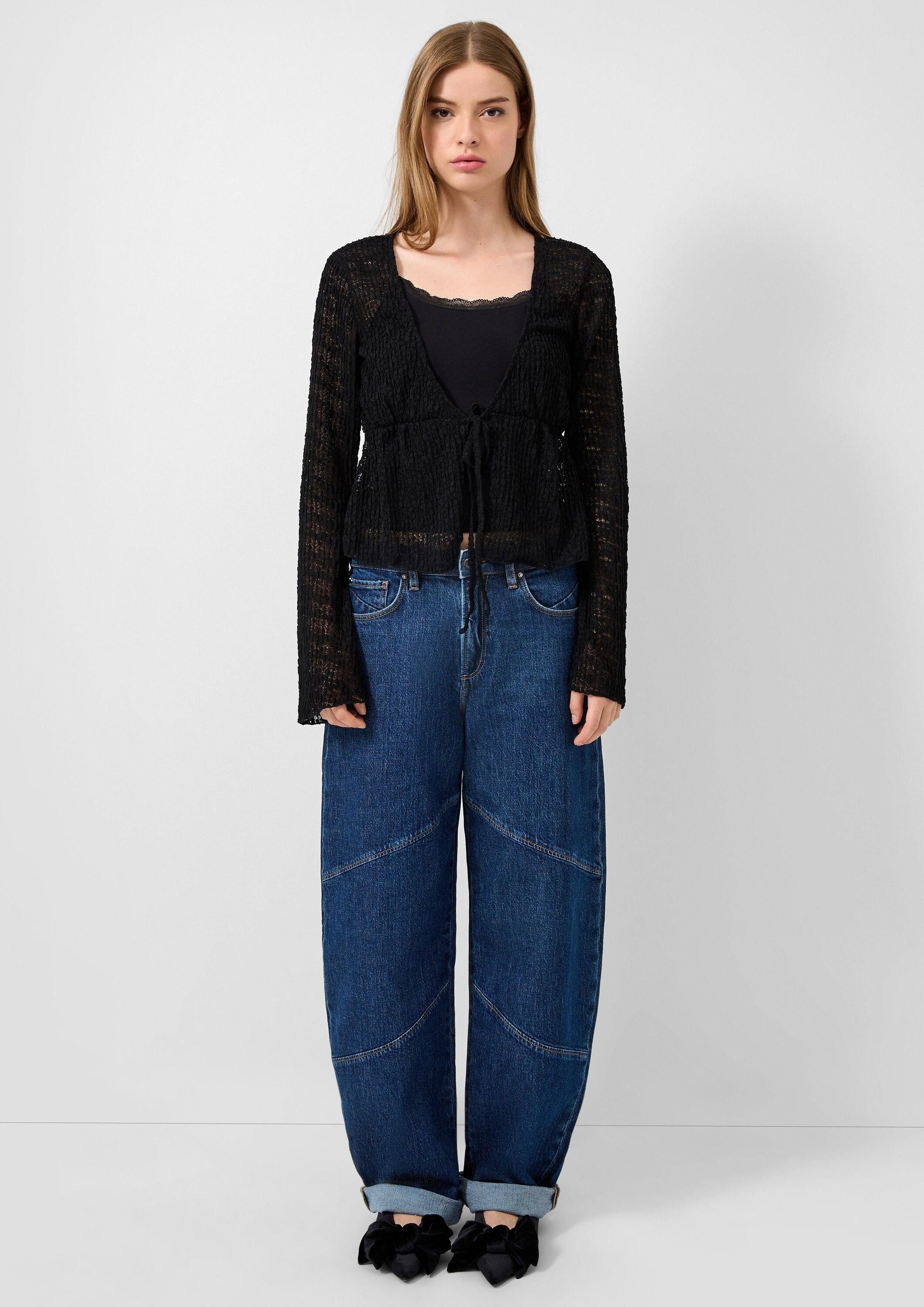 QS Weite Jeans Jeans-Hose Jeans Barrel / Relaxed Fit / High Rise / Wide Leg günstig online kaufen