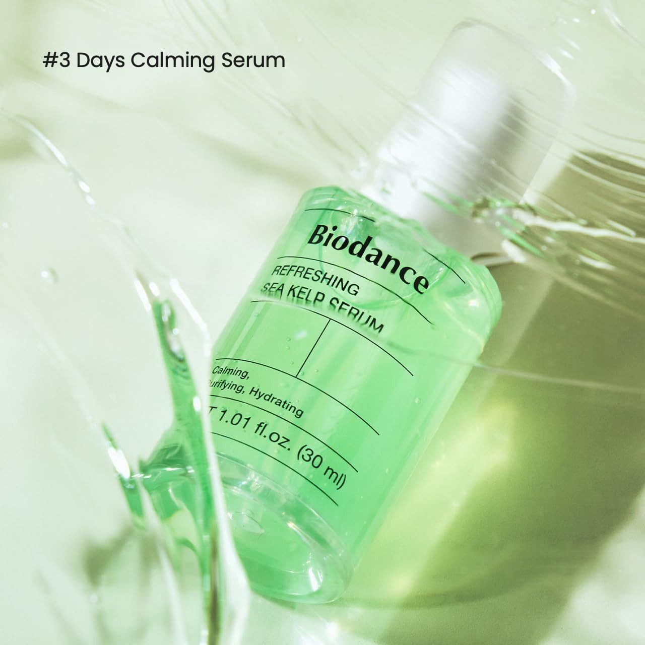 Biodance Gesichtsserum Refreshing Sea Kelp Serum 30 ml – Beruhigendes Anti-Breakout Serum für ölige, Mischhaut & empfindliche Haut – Sebum & Oil Control, mit Niacinamide & Deep Sea Water – Korean Skin Care