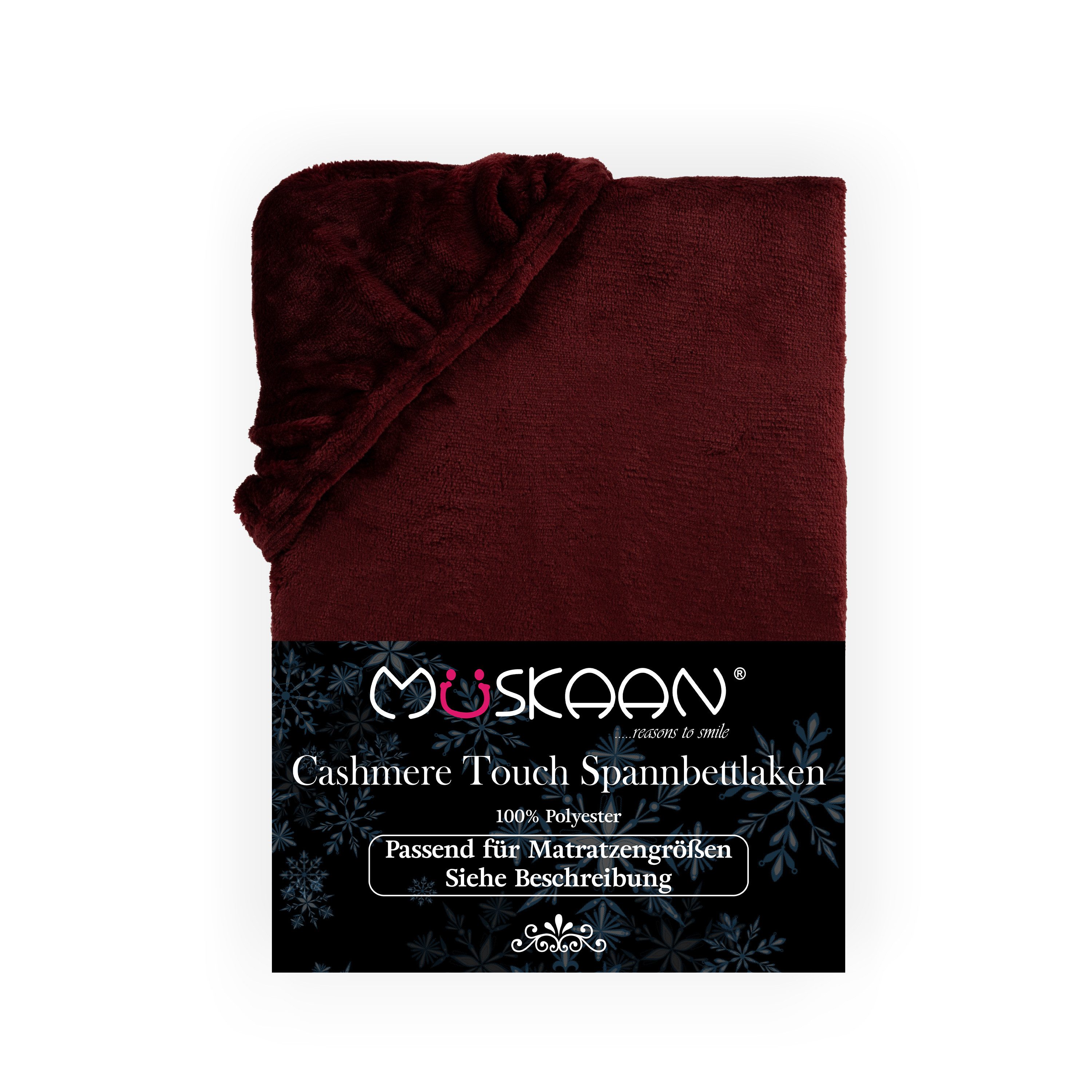 Müskaan Spannbettlaken Spannbetttuch Cashmere Touch Bettlaken Flausch Warm, günstig online kaufen