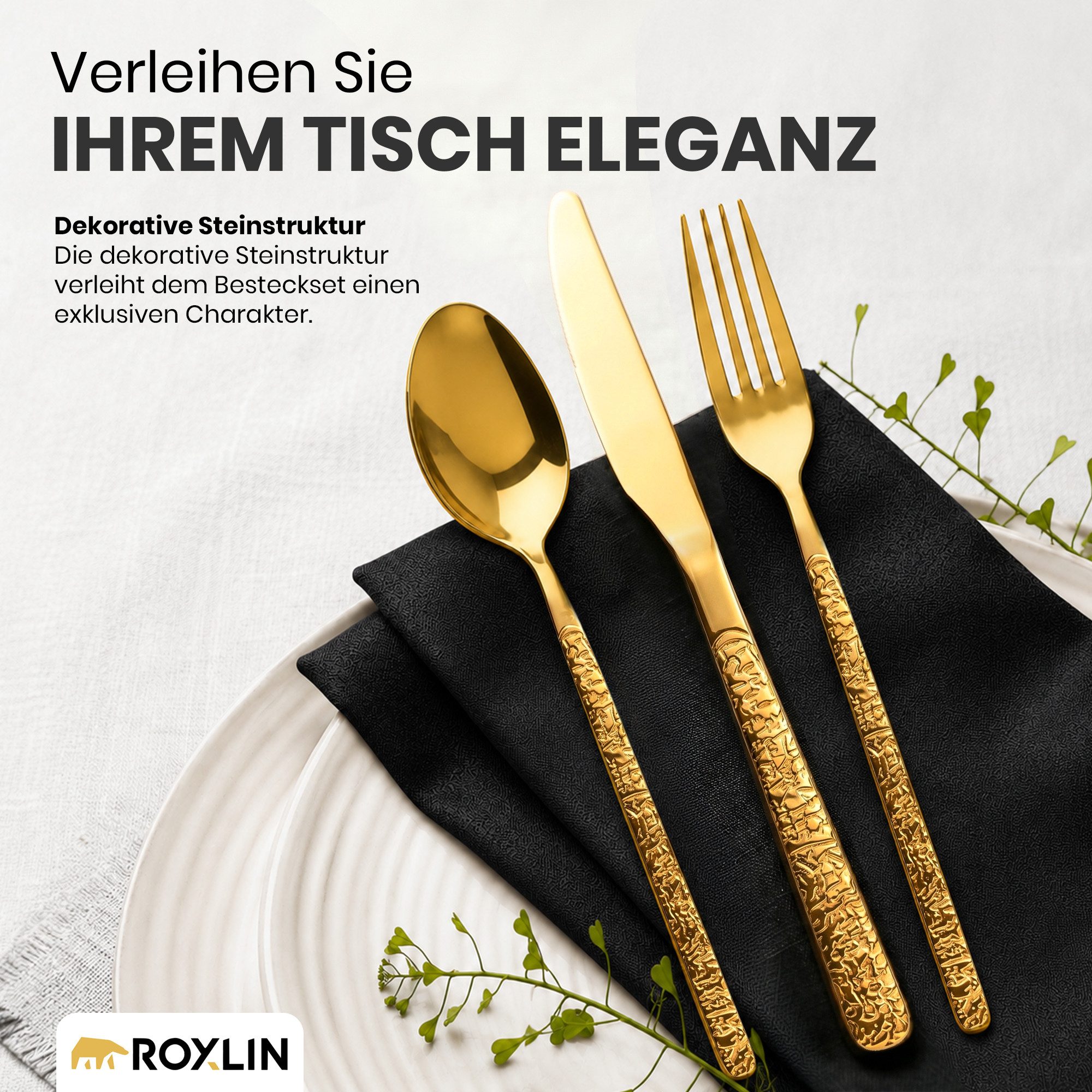 Roxlin Besteck-Set 30-teiliges Edelstahl-Besteckset modern & elegant 4 Farbe, 6 Personen, Edelstahl – Bild 3 von 5