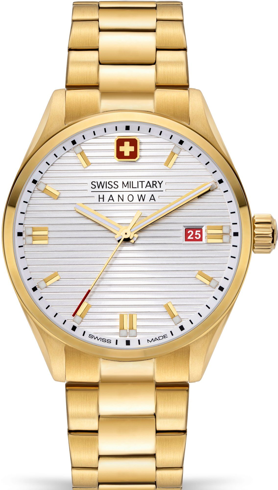 Swiss Military Hanowa Quarzuhr ROADRUNNER, SMWGH2200110, Armbanduhr, Herrenuhr, Schweizer Uhr, Datum, Saphirglas, Swiss Made
