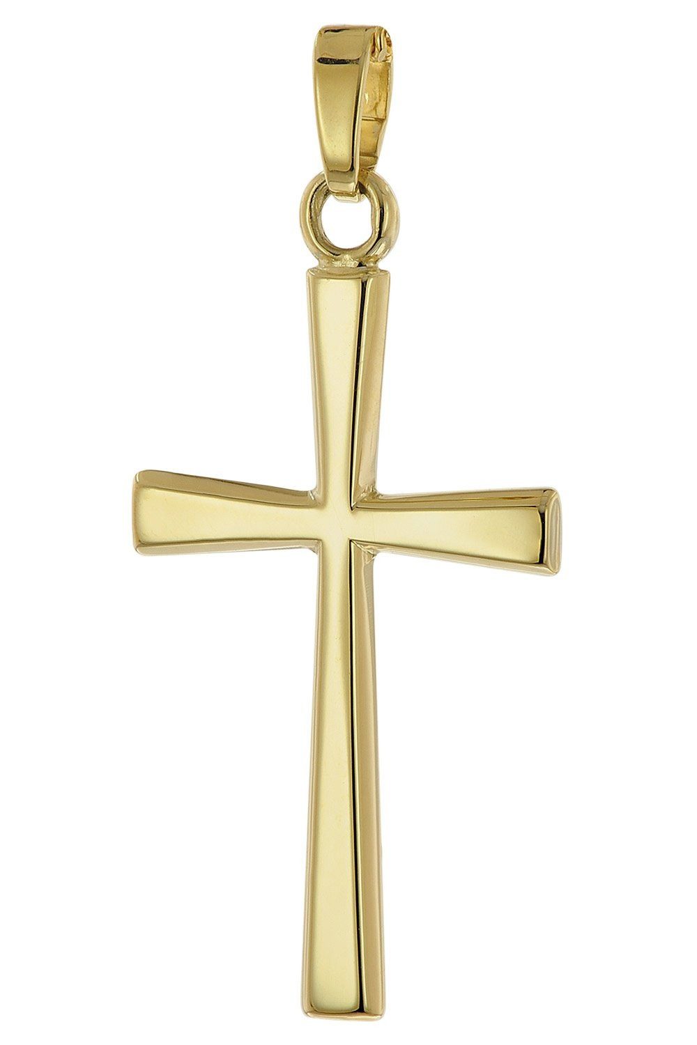 trendor Panzerkette Kreuz-Anhänger 585 Gold an vergoldeter Silberkette günstig online kaufen