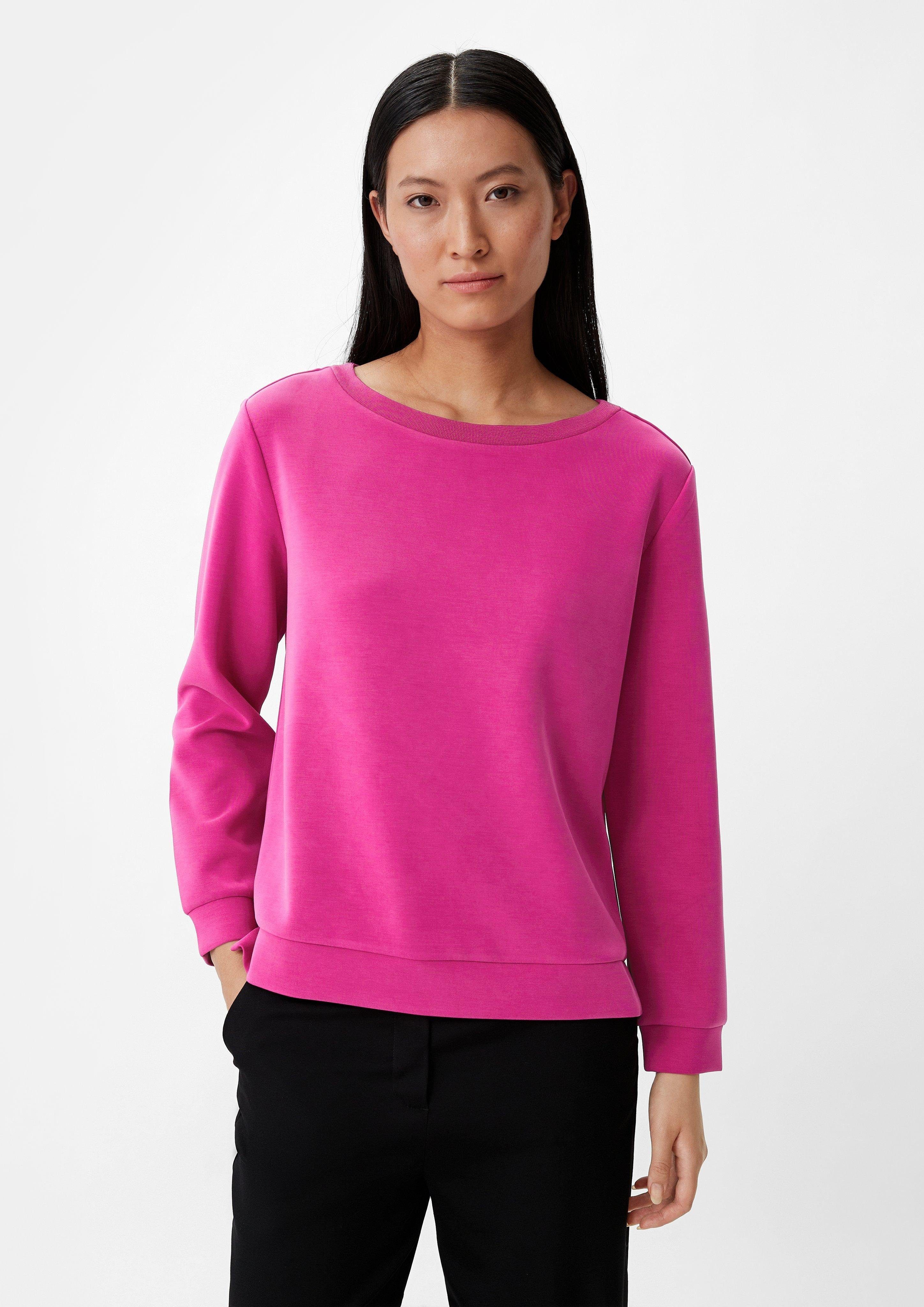 Comma Sweatshirt Sweatshirt aus Scuba pink