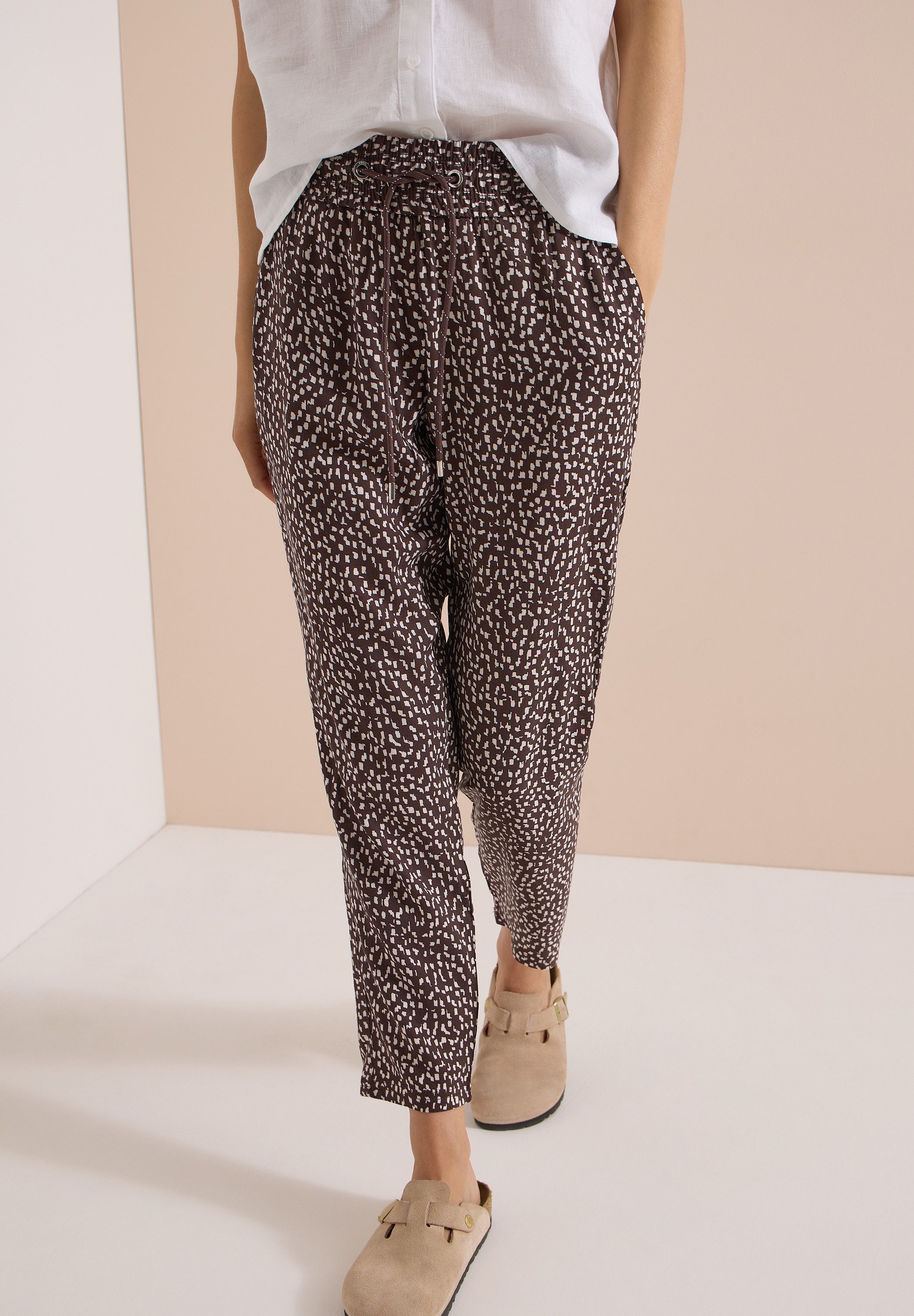 CECIL 7/8-Hose Style Chelsea Sommerhose, grafisches Muster, Elastikbund