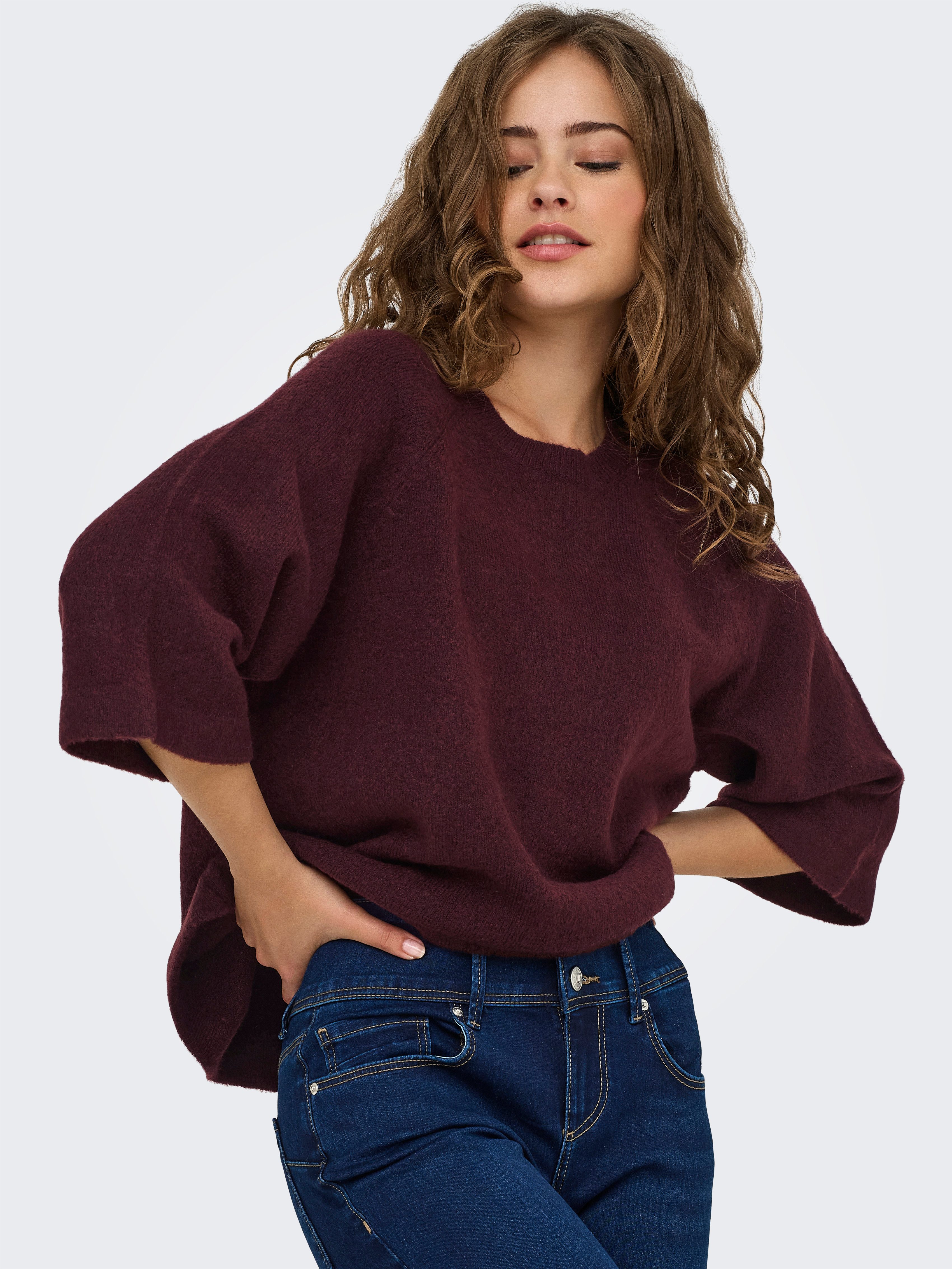 ONLY Strickpullover ONLSIMONI 3/4 PULLOVER KNT günstig online kaufen