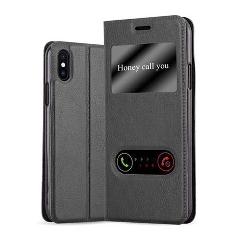 Cadorabo Handyhülle für iPhone X / XS Hülle Apple iPhone X / XS, Klappbare Handy Schutzhülle - Hülle - mit Standfunktion und Kartenfach