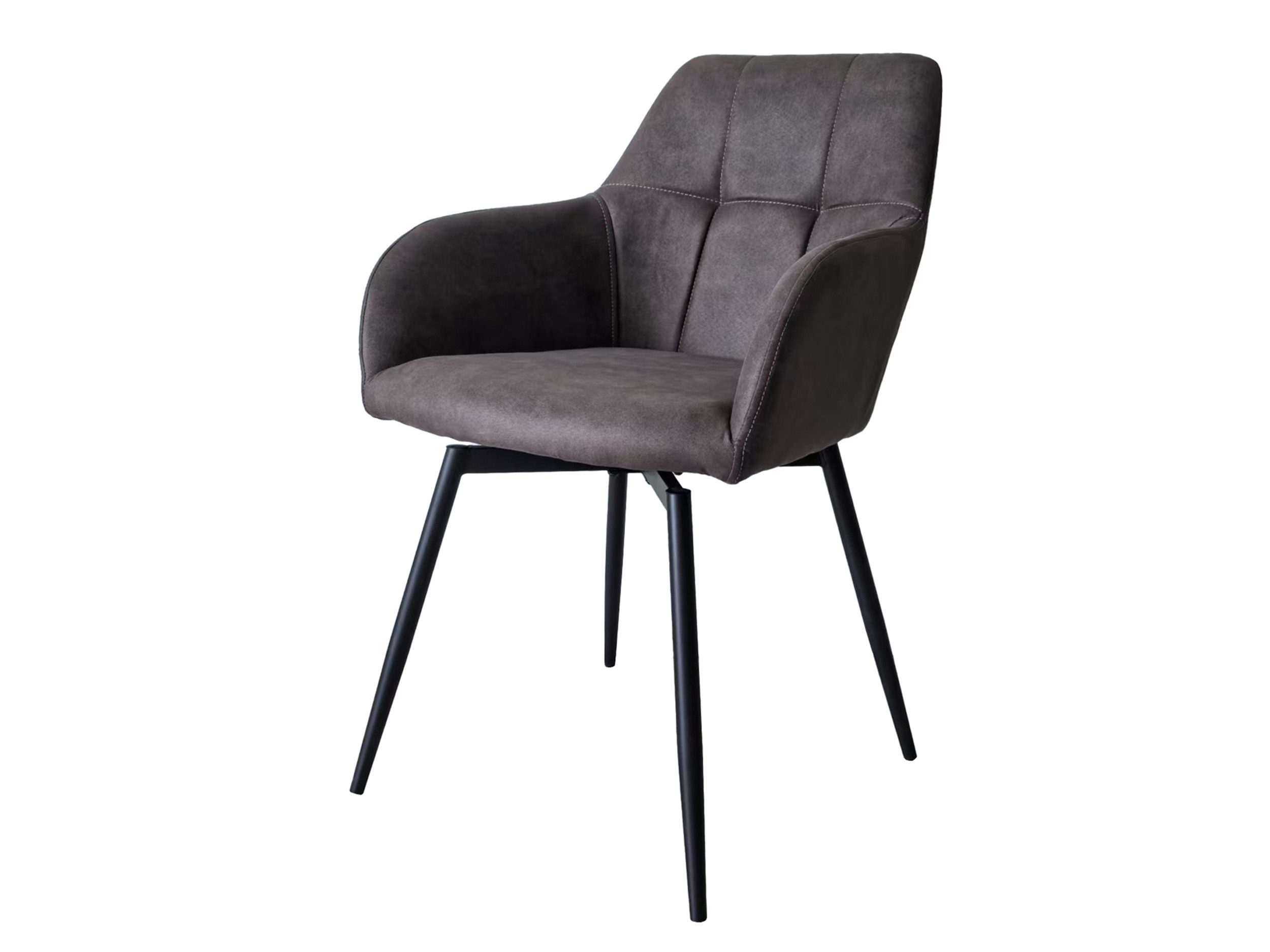 Massivart® Polsterstuhl 360 Grad drehbar / 70 mm Sitzpolsterung / »AIDEN«, Gestell schwarz Metall • Steppungen • ca. 120 kg belastbar